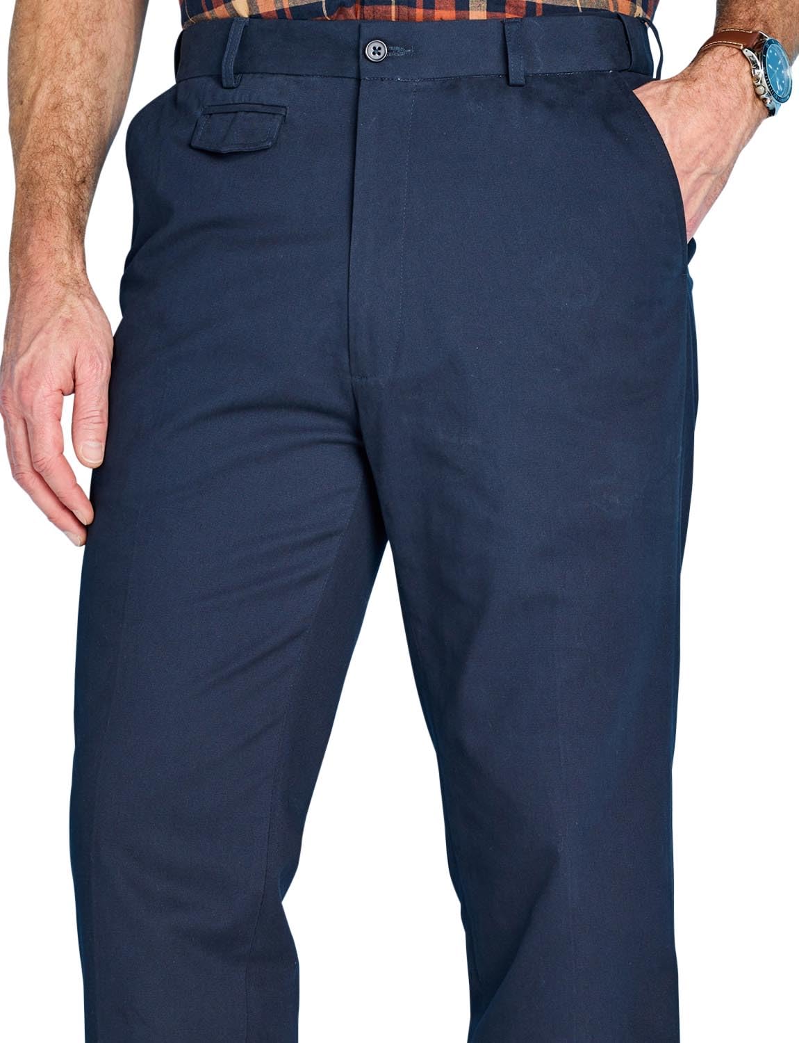 Pegasus Men's Stretch Cotton Chino Pants - Comfortable Slim Fit Casual Dress Pants with Elastic Waistband for Office, Travel & Everyday Wear