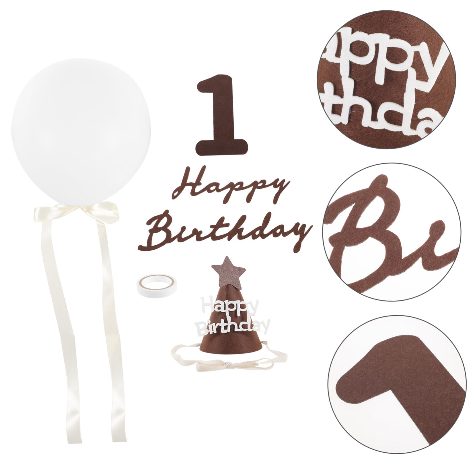 HAPINARY Unique Birthday Balloon Decorations Set - Party Supplies for Boys & Girls - Photo Backdrop Props - Perfect for Birthday Parties, Baby Showers & Celebrations