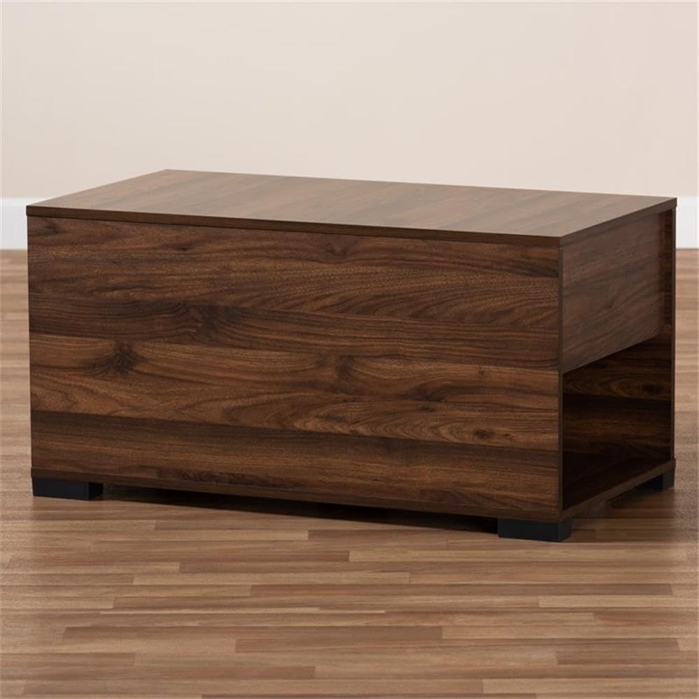 Modern Walnut Brown Cat Litter Box Cover - Stylish Furniture Enclosure for Odor Control & Privacy - Perfect for Living Rooms, Bedrooms & Small Spaces