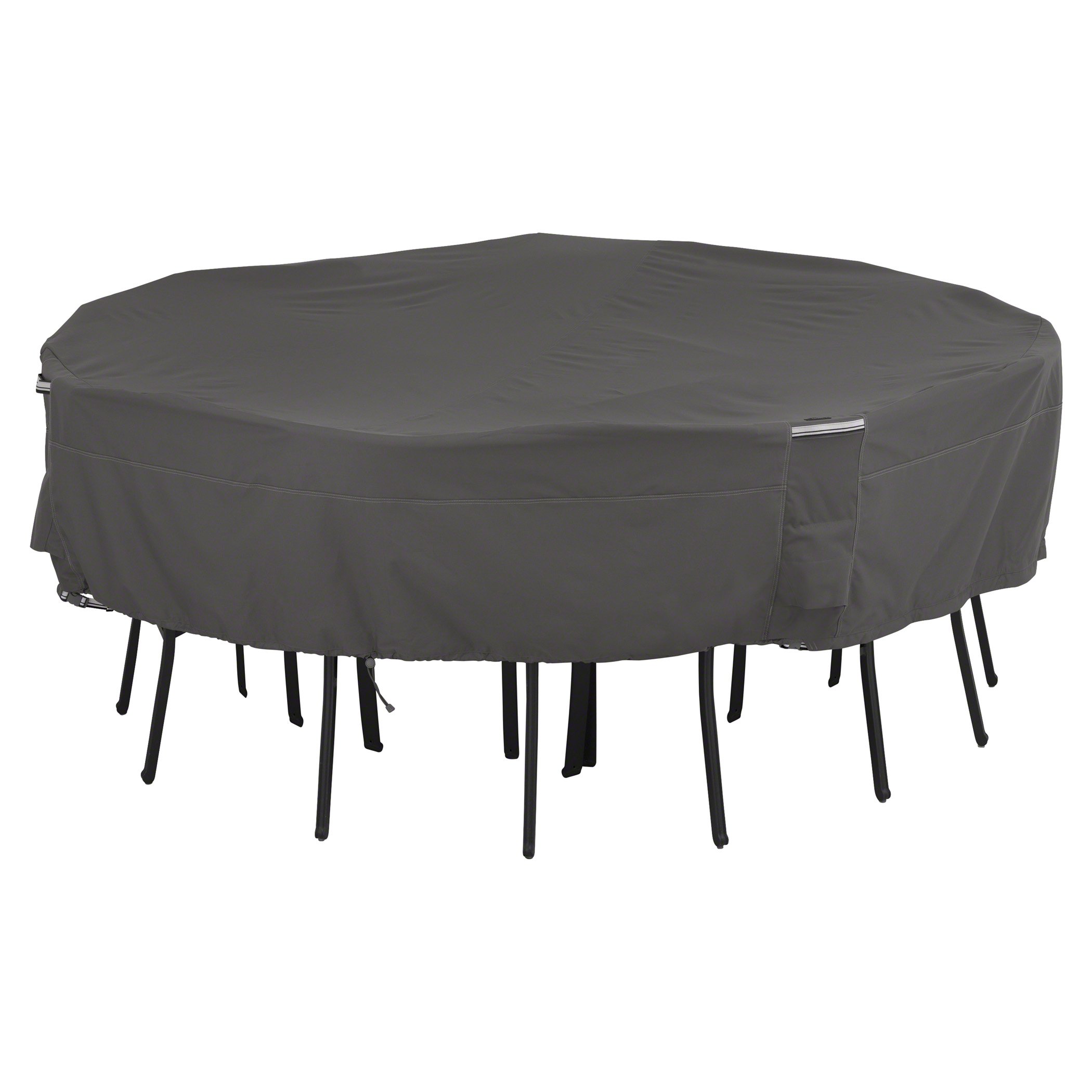 Classic Accessories Terrazzo Water-Resistant 24 Inch Round Ottoman/Coffee Table Cover - Durable Outdoor Protection for Patio, Deck, and Garden Furniture