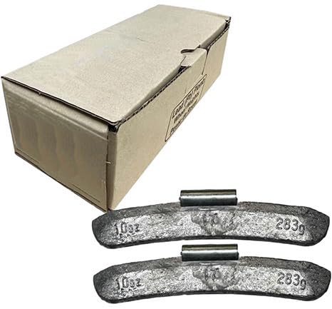 Premium I7-Style Lead-Free Clip-On Wheel Weights (10 oz, 5-Pack) - Perfect for Auto Balancing, Tire Repair & DIY Car Maintenance