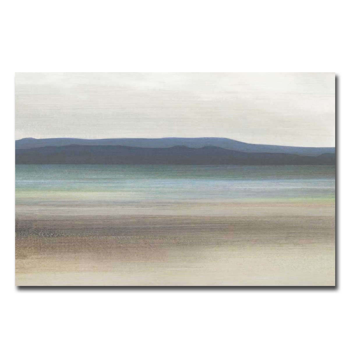 Artistic Home Gallery 3045P198CG Peaceful Beach Wall Art - Coastal Decor for Living Room, Bedroom & Office - Ocean Sunset Painting for Home Decor