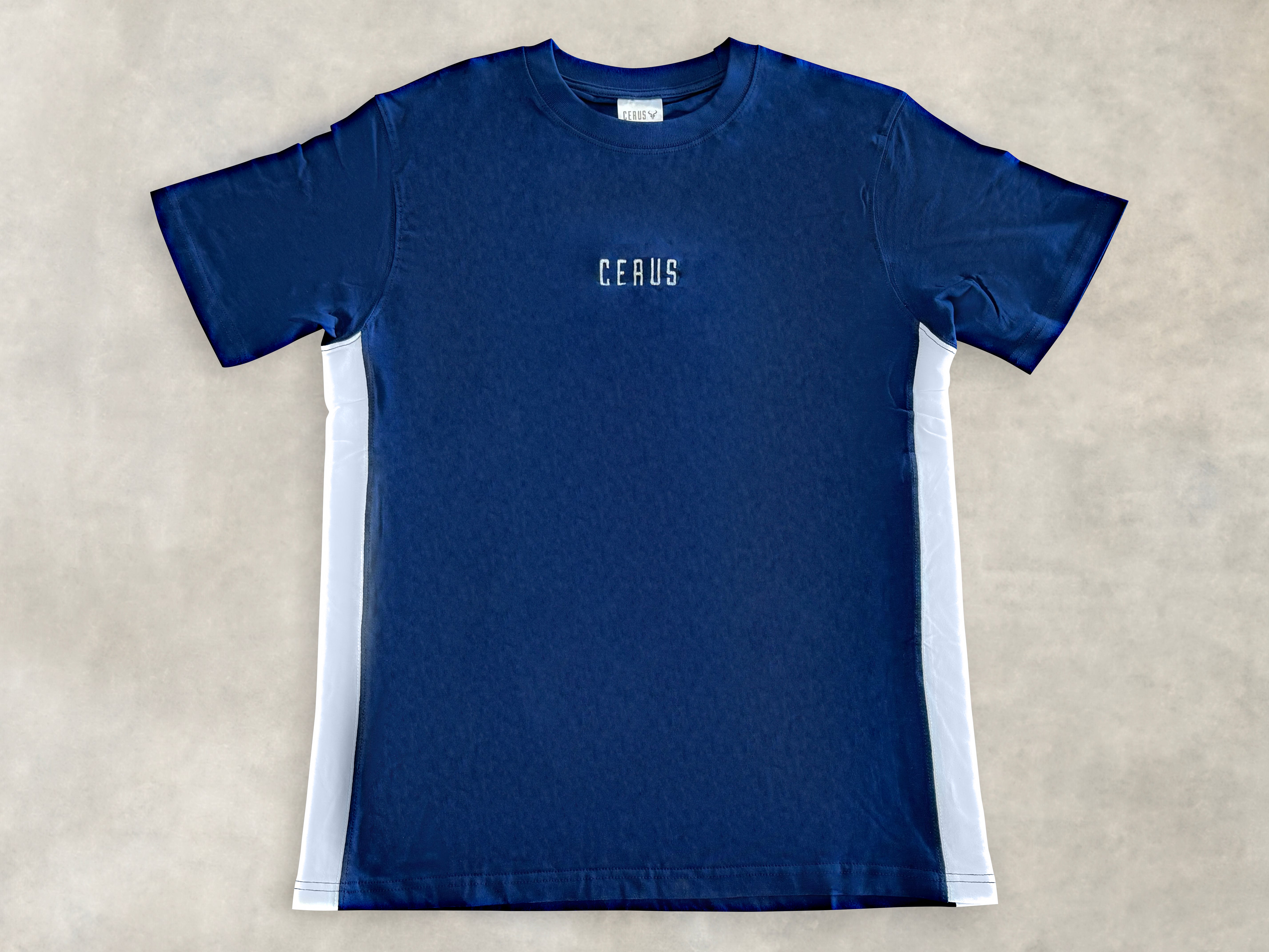 Cerus Navy Blue T-Shirt for Men - Soft Cotton Crew Neck Tee - Casual & Comfortable Everyday Wear for Gym, Workout, and Street Style