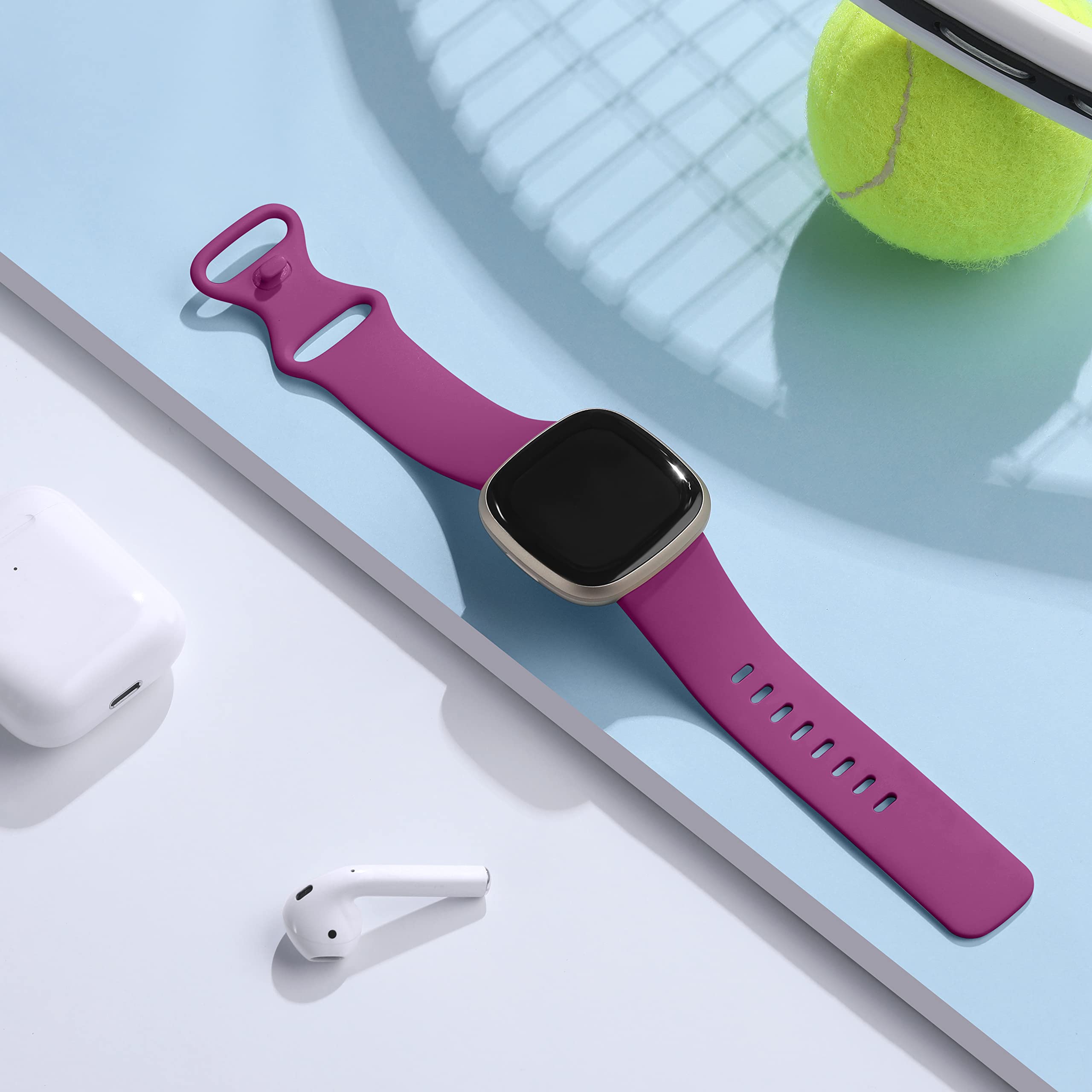 Odbeai Replacement Bands Compatible with Fitbit Sense/Sense 2/Versa 3/Versa 4 - Soft Sport Wristbands for Women & Men - Smartwatch Accessories for Fitness Tracking & Daily Wear