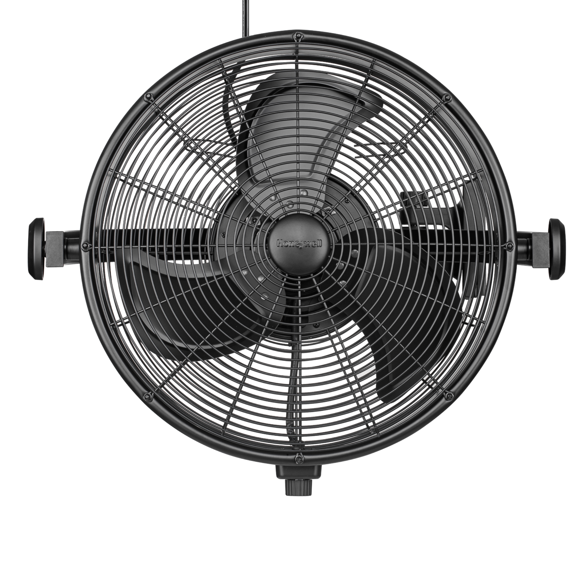 18 Inch Honeywell Indoor/Outdoor Wall Mount Fan - Black Patio Ceiling Fan with Remote Control - Perfect for Porch, Garage, and Covered Outdoor Spaces