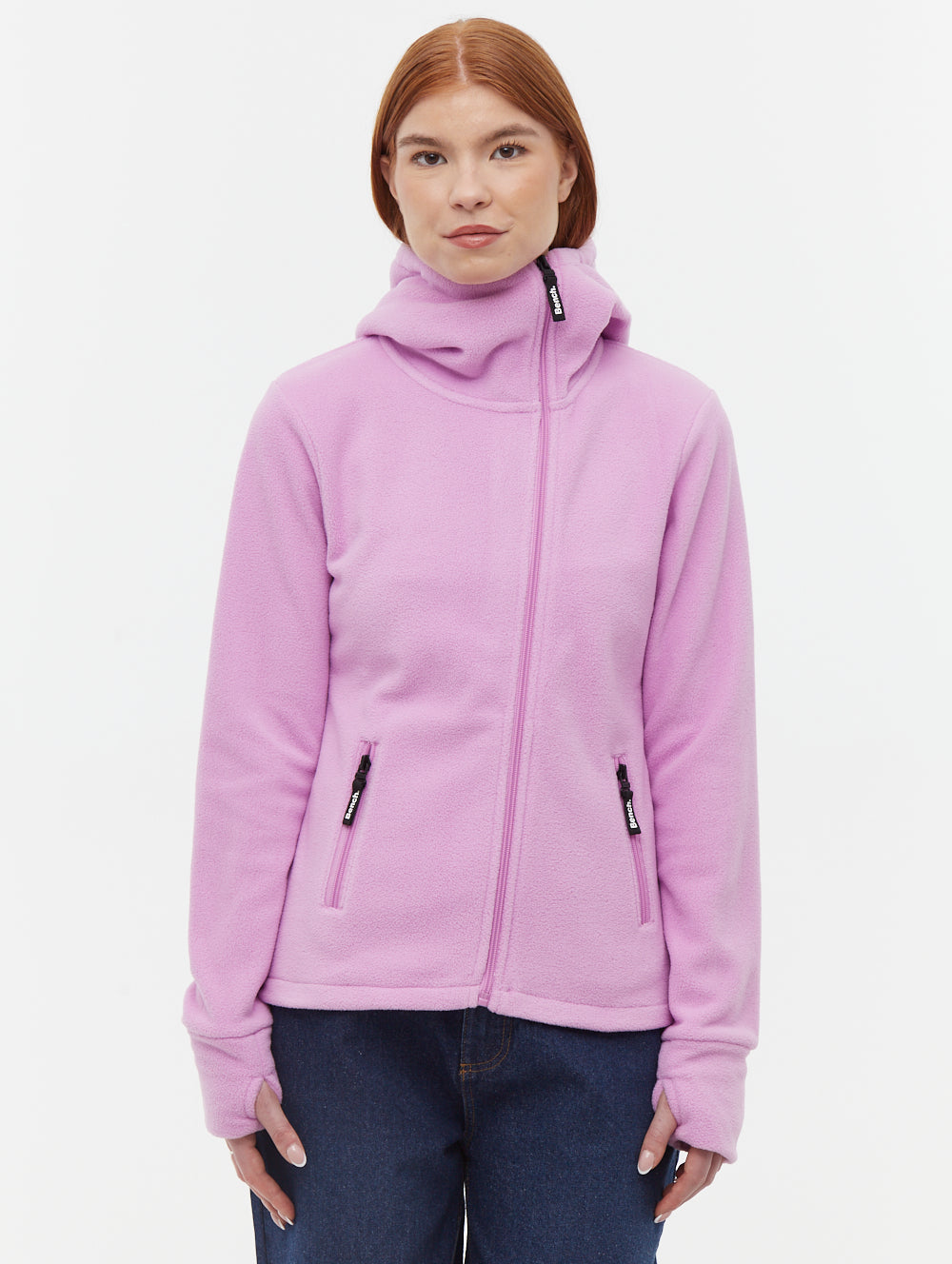 Ninja Microfleece Asymmetric Zip Up Jacket - Lightweight Warm Winter Coat for Men & Women - Perfect for Hiking, Camping & Outdoor Activities