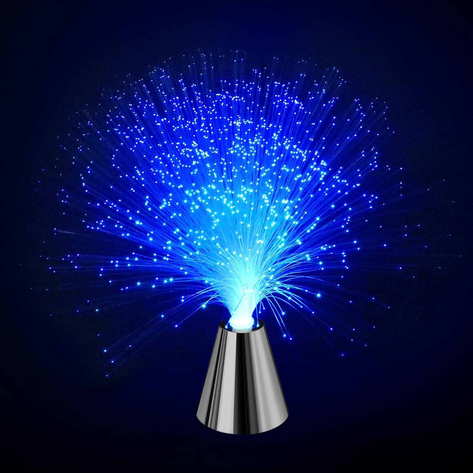 PEN&H Sensory Fiber Optic Lamp - Color Changing LED Night Light with Cone Base, 2 Pack Calming Mood Light for Kids Room, Bedroom, Autism Therapy & Relaxation
