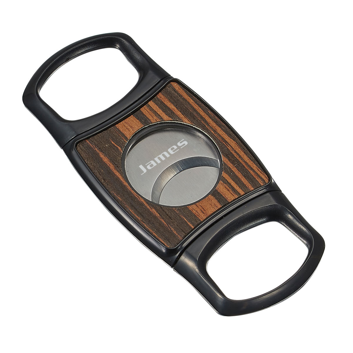 Premium Silvis Wood Plate Dual Blade Cigar Cutter - Sharp Stainless Steel Blades for Smooth Cut - Perfect for Cigar Aficionados & Gifts (Home, Office, Travel Use)