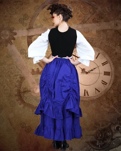 Steampunk Victorian Gothic Cosplay Costume for Women - Elegant Lace-Up Corset Skirt Set for Halloween, Renaissance Fairs & Themed Parties