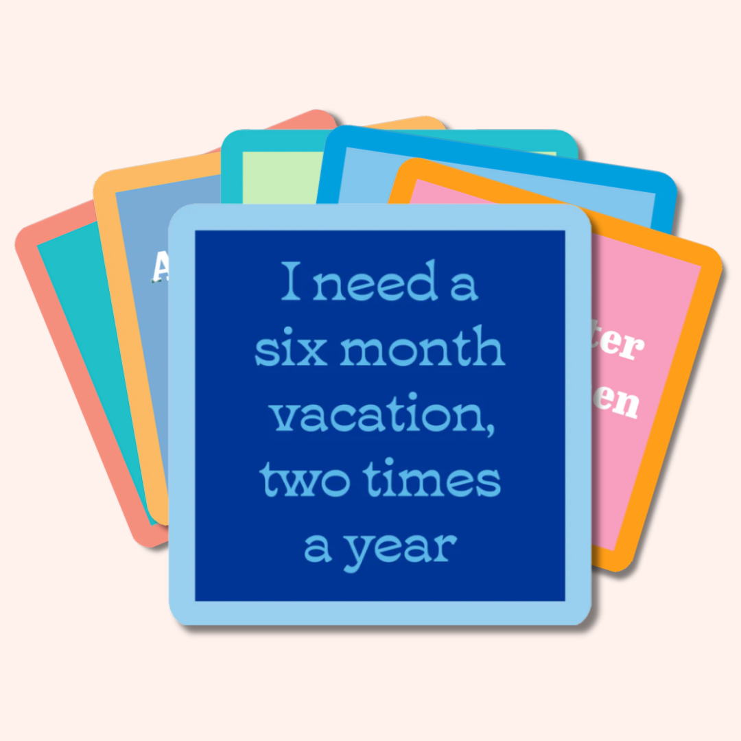Stylish Summer Coaster Set - 6-Pack Absorbent Drink Coasters for Home, Bar & Outdoor Use - Perfect for Parties, BBQs & Beach Days
