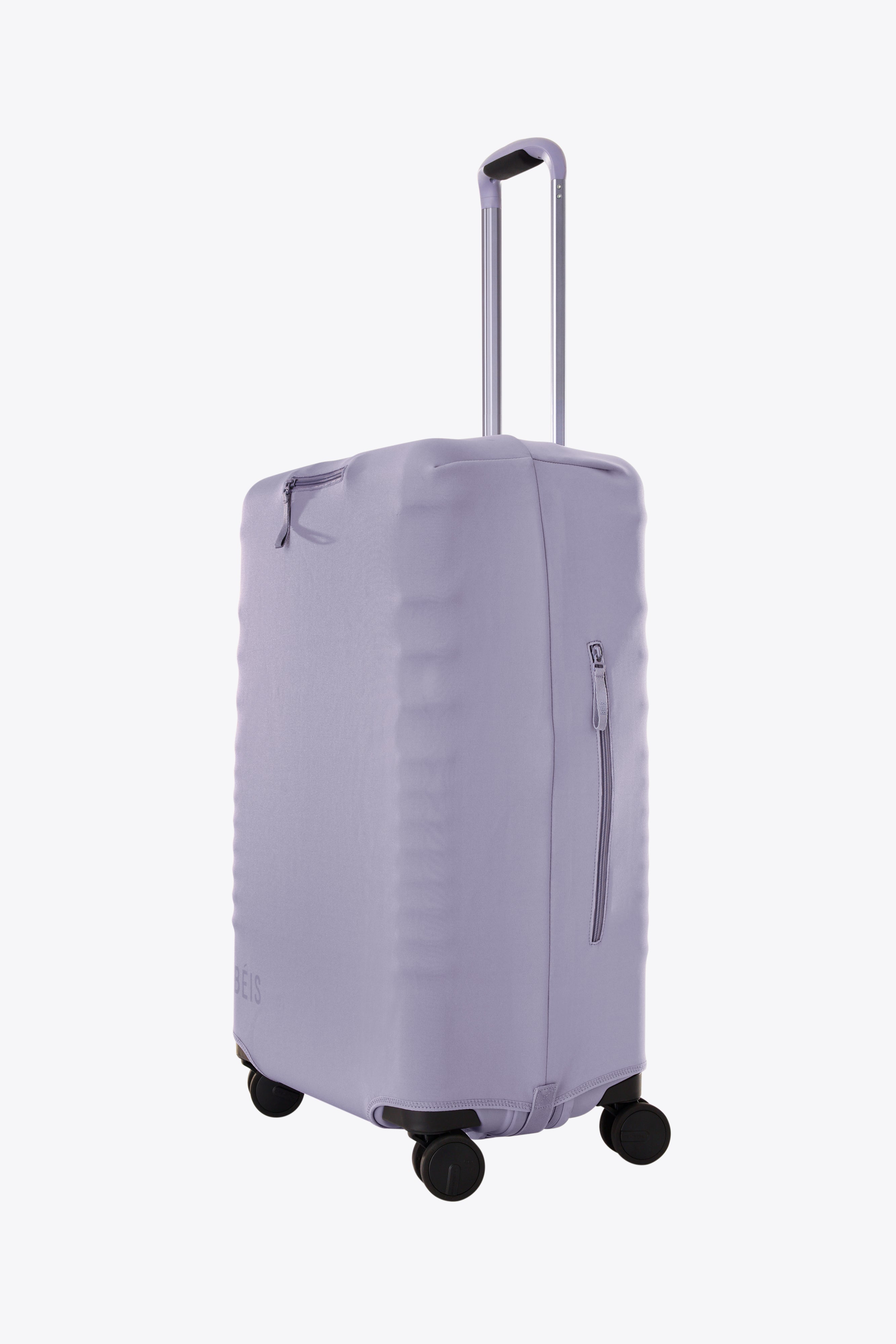 Lavender Medium Check-In Luggage Cover - Durable Waterproof Suitcase Protector for Travel | Perfect for Airplanes, Vacation & Business Trips