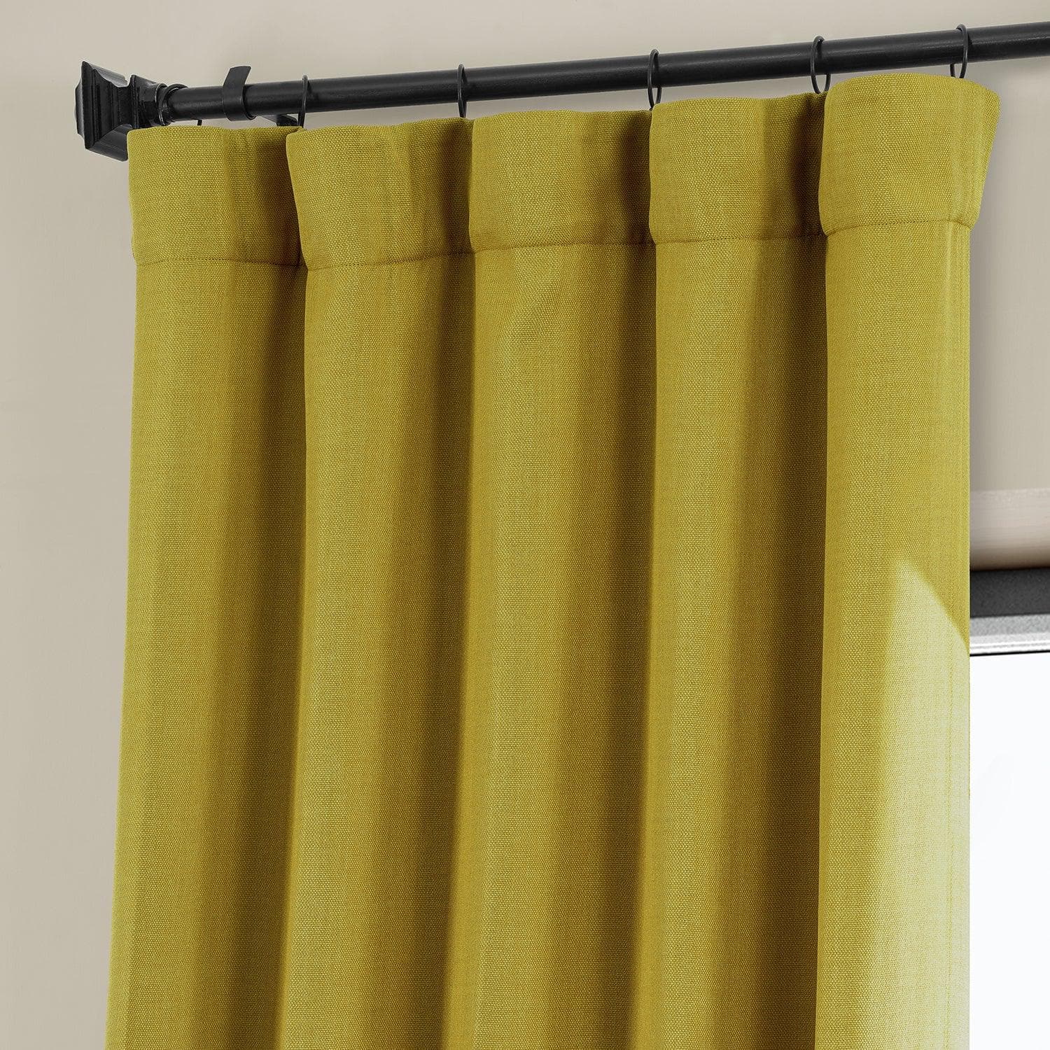 Ochre Textured Faux Linen Blackout Curtains for Bedroom & Living Room - Light Blocking Window Drapes for Better Sleep & Privacy