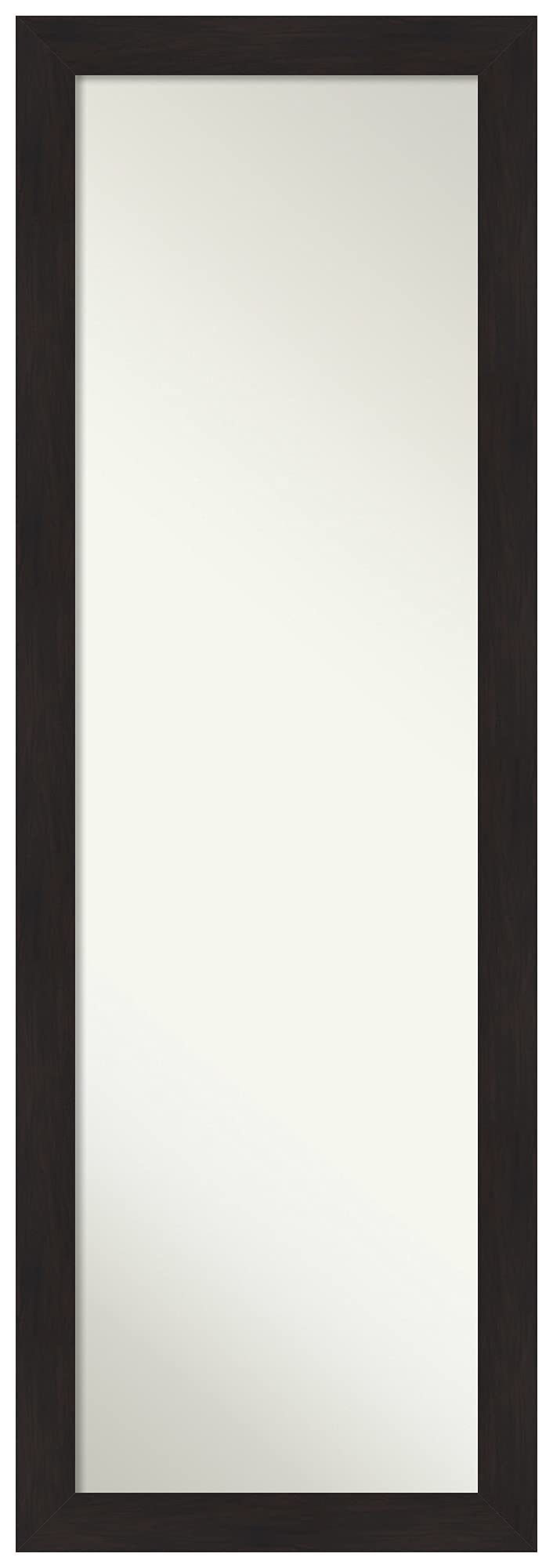Amanti Art 52x18 Inch Full Length Mirror for Door - Espresso Brown Narrow Tall Wall Mirror with Casual Frame, No Visible Brackets - Perfect for Bedroom Decor, Closet Organization & Home Styling
