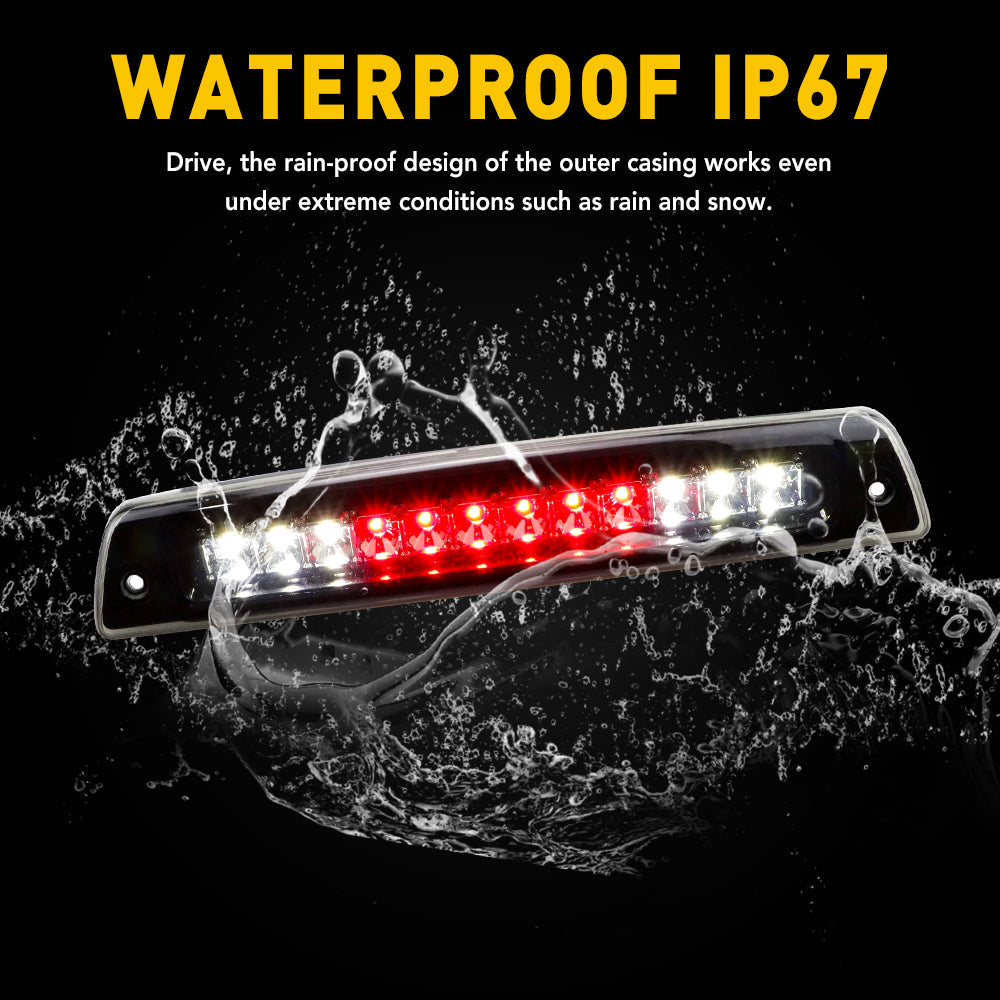 1994-2001 Dodge Ram 1500/2500/3500 LED Third Brake Light Replacement - Smoked Lens High Mount Cargo Lamp with Switchable Brake/Cargo Light Function - Perfect for Truck Bed Lighting & Nighttime Visibility