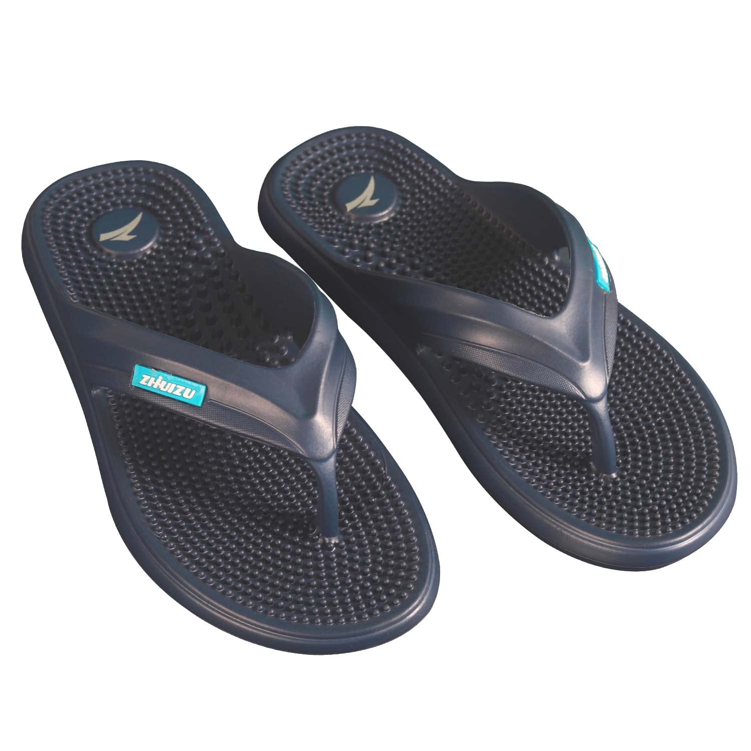 **Men's Acupressure Massage Flip Flops - Open Toe House Slippers, Non-Slip Shower & Beach Sandals for Plantar Fasciitis Relief - Gym, Indoor & Outdoor Comfort**    *(Ideal for Relaxation, Post-Workout Recovery, and Everyday Comfort at Home or on the Go)*