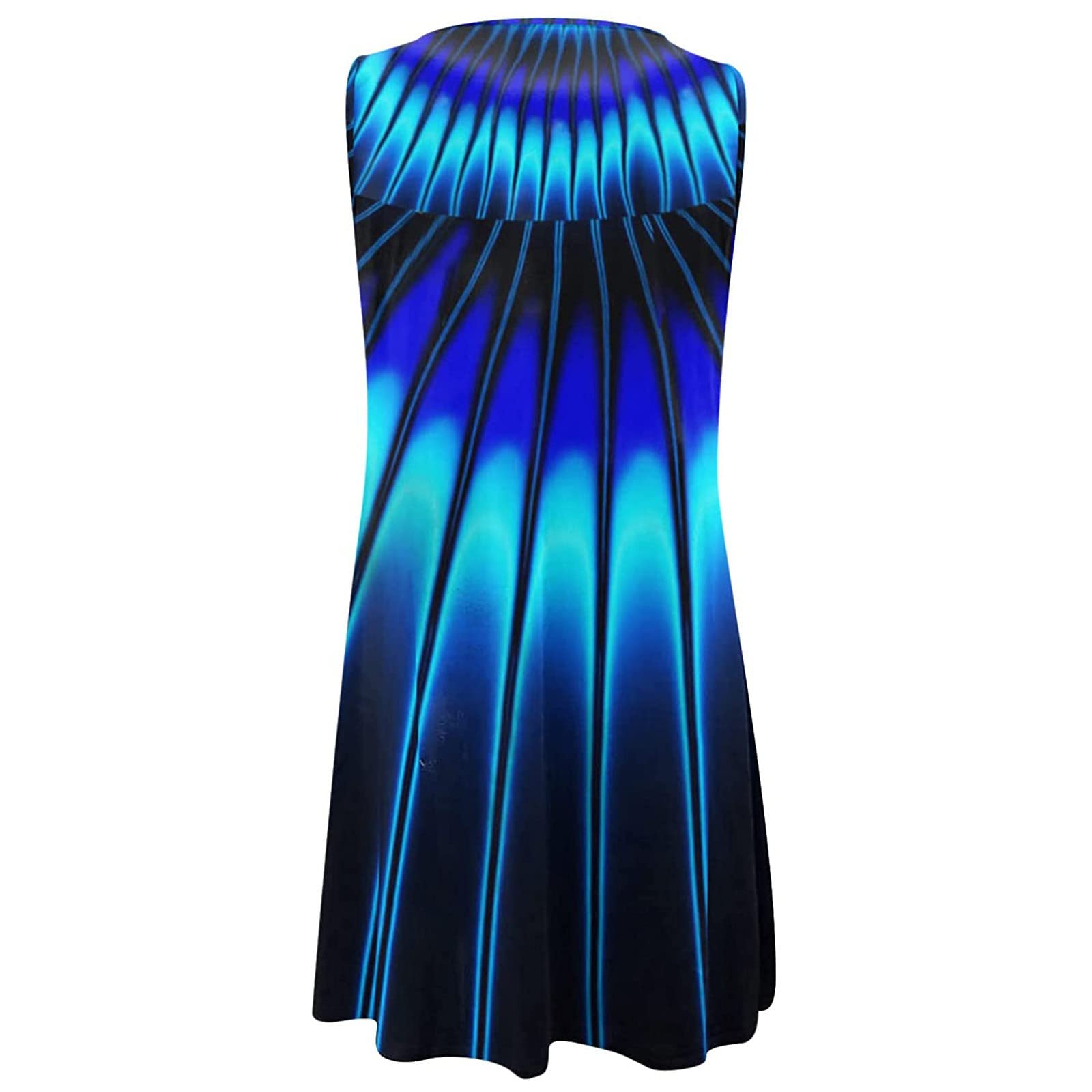 2023 Women's Summer Maxi Dresses - Fashion Floral Print Sleeveless Loose Midi Dress with Hollow Out Design | Perfect for Beach Vacations, Casual Outings & Summer Parties