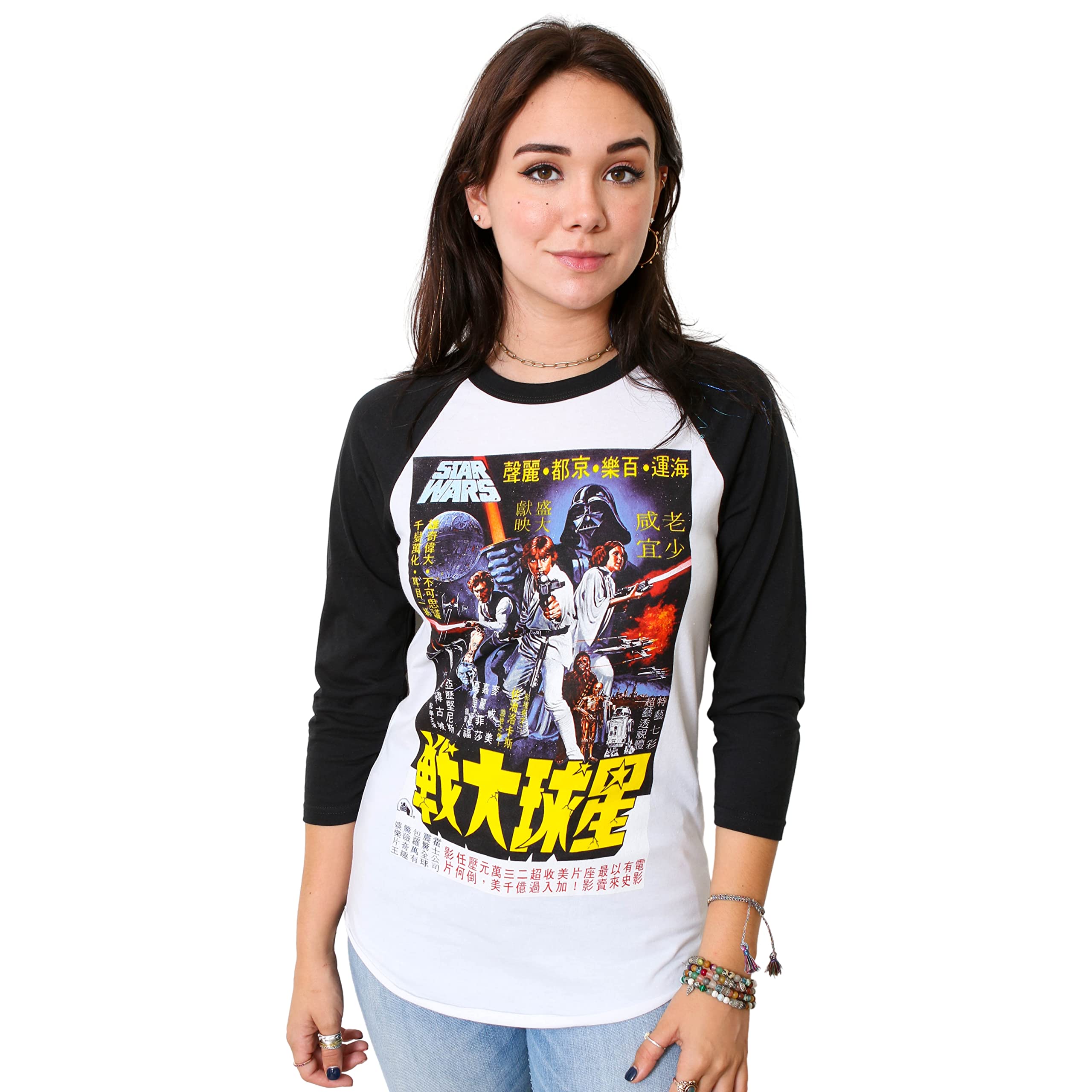 **Star Wars Graphic Tees for Men - Asian Poster Design Long Sleeve Shirts | Cool Casual Wear for Fans, Cosplay & Everyday Outfits**