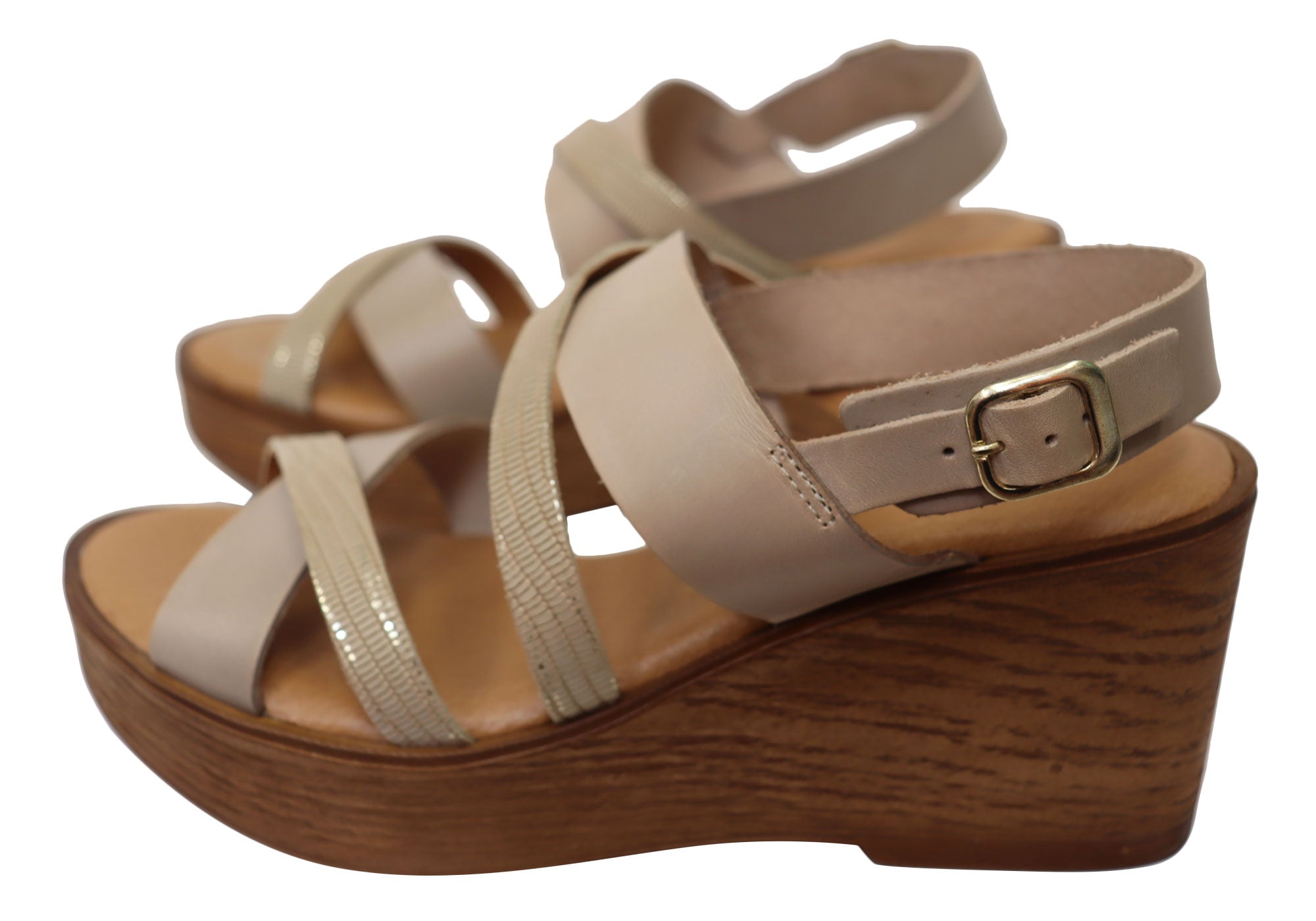 Lola Canales Brooke Women's Spanish Leather Wedge Sandals - Comfortable & Stylish for Summer, Beach, and Casual Outings