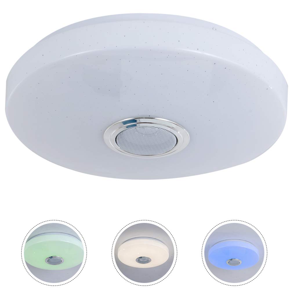 OSALADI LED Bluetooth Ceiling Light with Music Sync - Dimmable Smart Ceiling Lamp with Remote Control for Bedroom, Living Room & Party Bar | Perfect for Home Entertainment & Mood Lighting