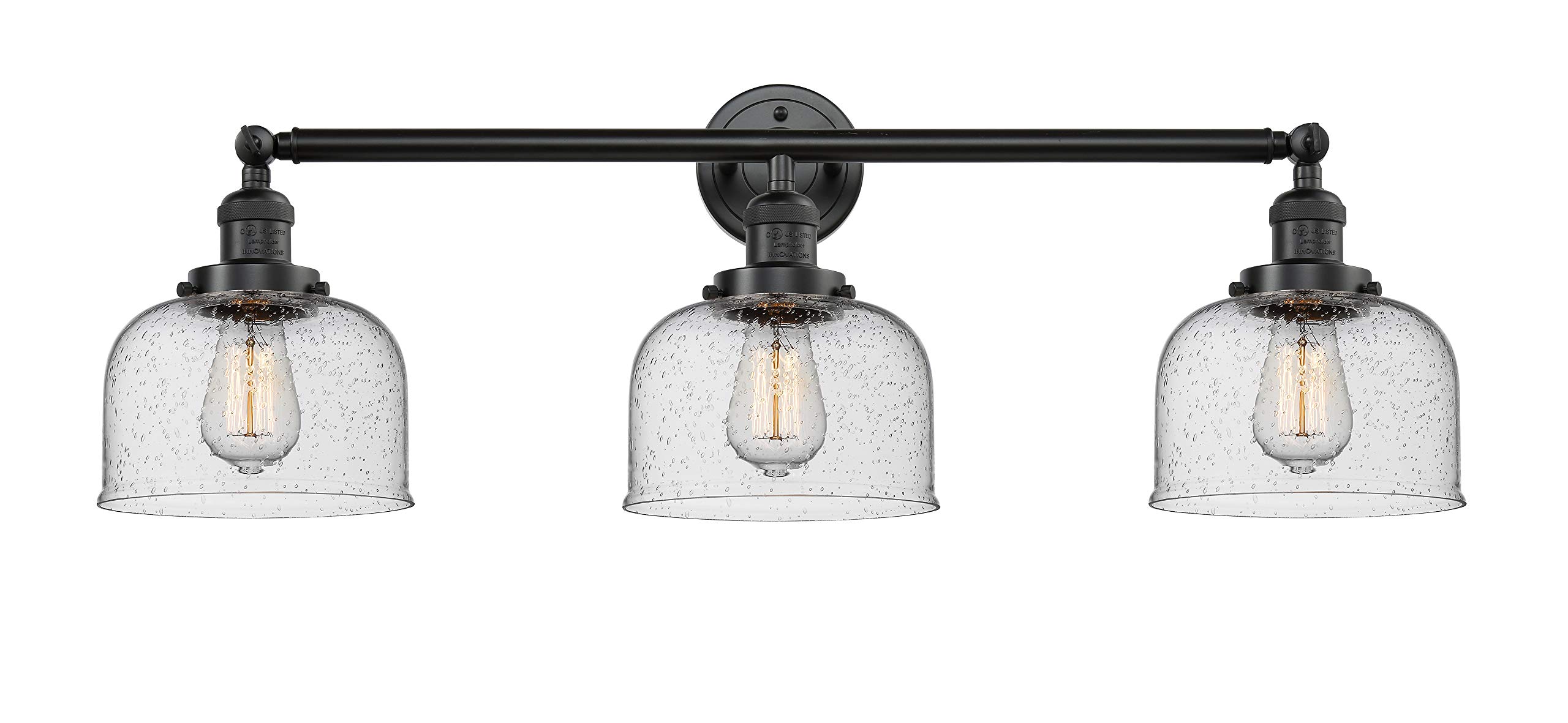 Innovations 205-OB-S-G74 3-Light Adjustable Bathroom Vanity Light Fixture in Oil Rubbed Bronze - Perfect for Modern Bathroom, Master Bath, and Powder Room Lighting