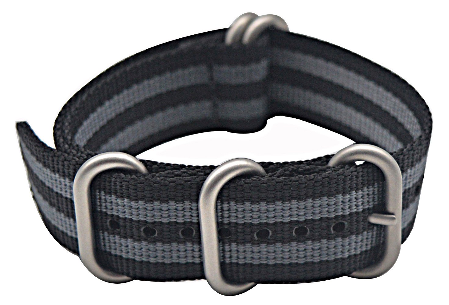 ArtStyle Premium 1.5mm Thickness Nylon Watch Band with Heavy Duty Brushed Buckle - Durable Replacement Strap for Apple Watch, Samsung Galaxy Watch & Fitness Trackers (Ideal for Sports, Outdoor Activities & Daily Wear)