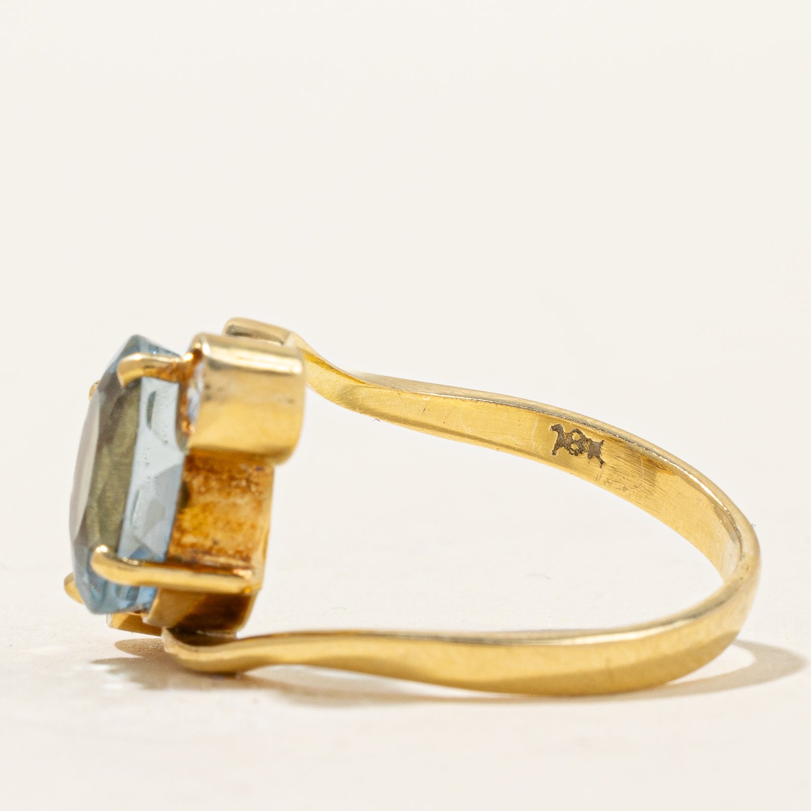 Blue Topaz and Diamond Ring - 3.00ct Blue Topaz with 0.20ctw Diamond Accents - Size 6.5 - Elegant Birthstone Jewelry for Women - Perfect for Engagement, Anniversary, and Special Occasion Gifts