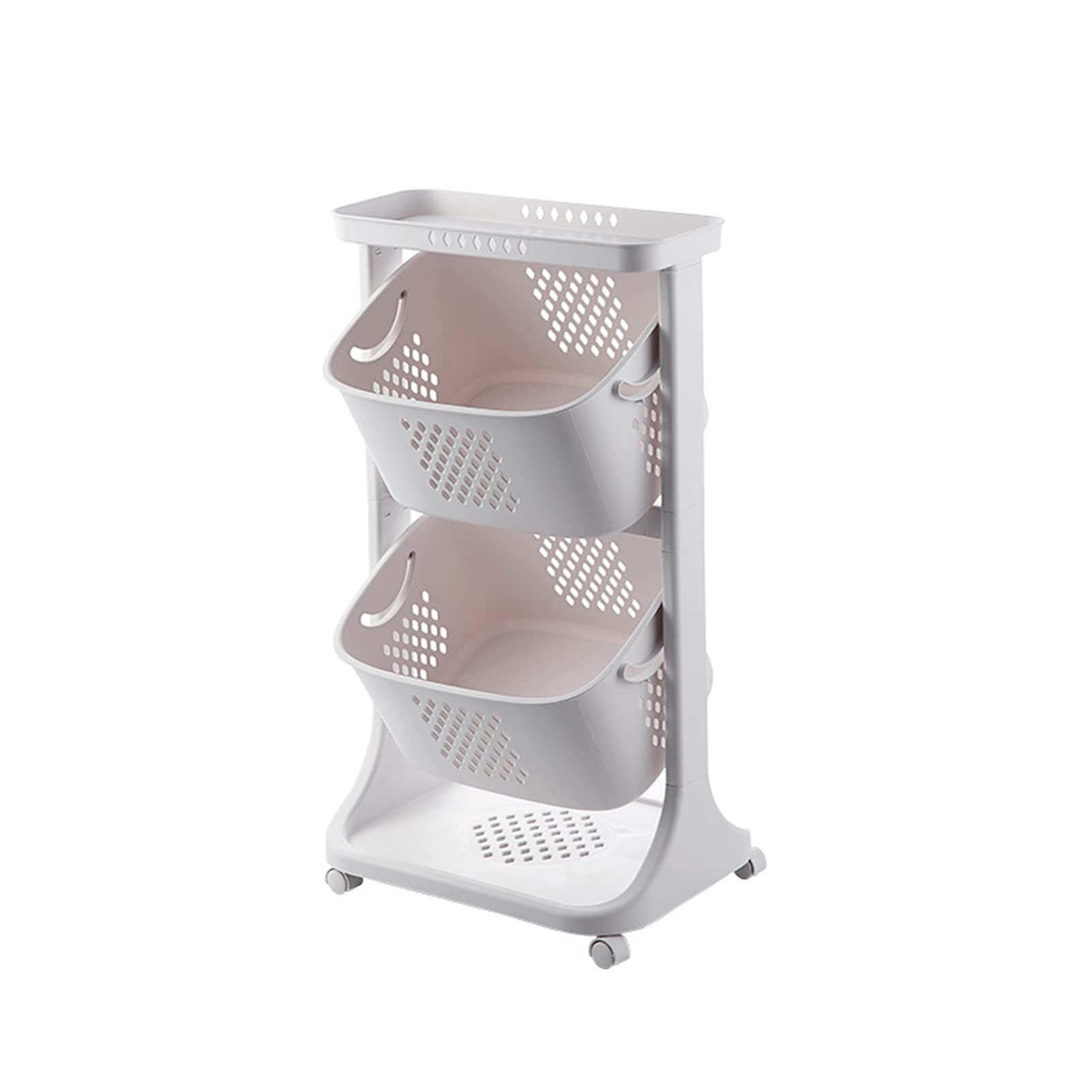 BAILR Rolling Storage Shelves with Wheels - Space-Saving Bathroom, Kitchen, Garage & Warehouse Organizer - Perfect for Small Spaces, Home Storage & Clutter Control