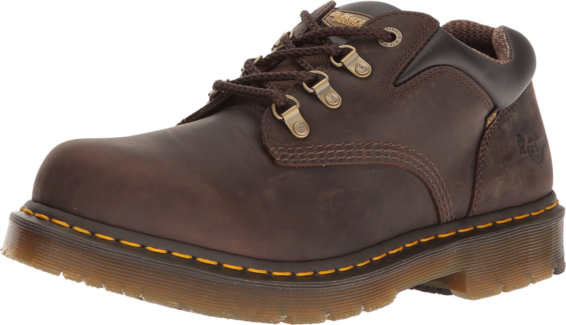 Dr. Martens Hylow SD Work Boots for Men - Durable Leather Steel Toe Boots for Construction, Industrial & Outdoor Work - Comfortable & Slip-Resistant Safety Shoes