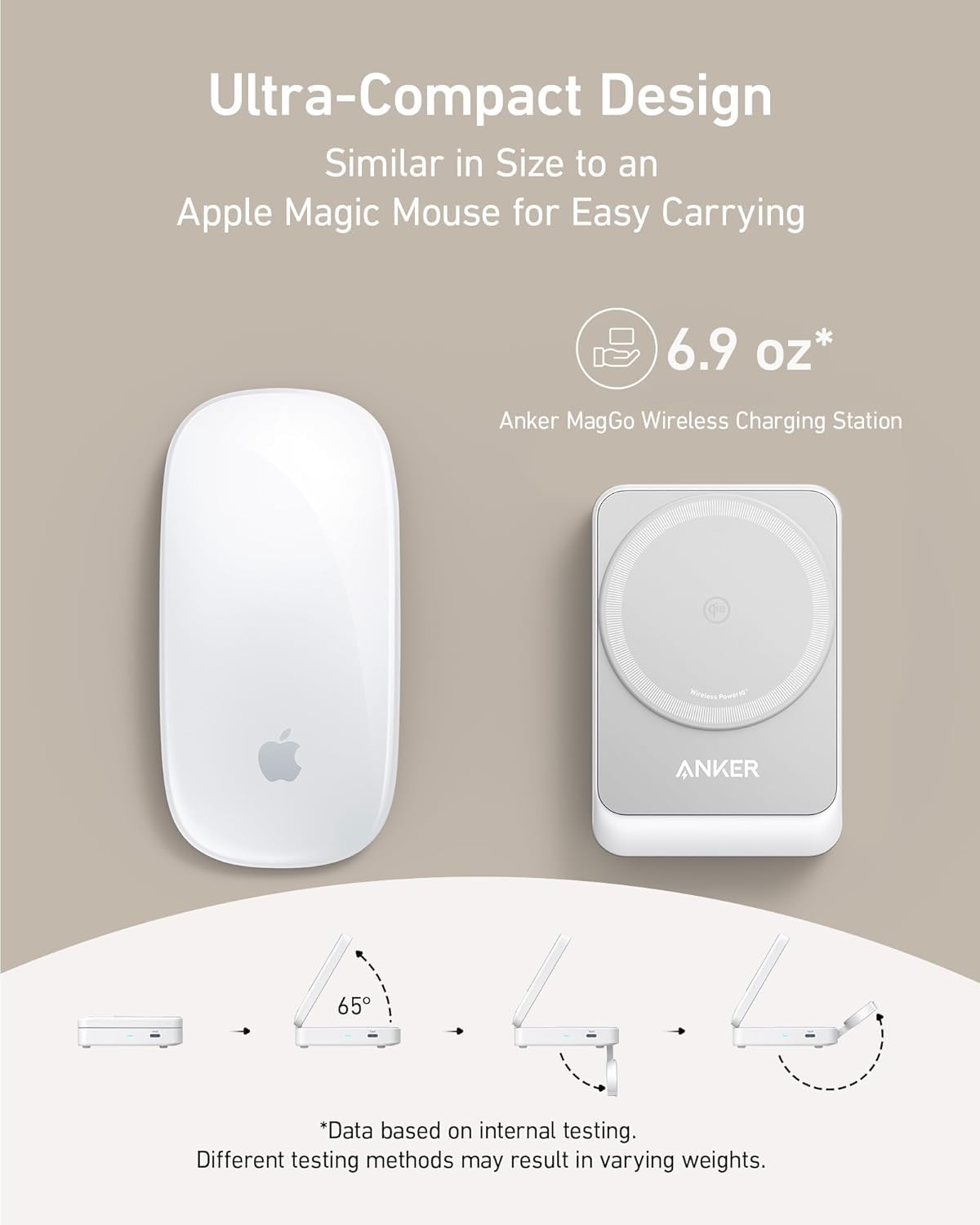 Anker MagGo 3-in-1 Wireless Charging Station with MagSafe | Qi2 Certified 15W Fast Charging | Compatible with iPhone 16/15, AirPods & Apple Watch | Includes 40W USB-C Adapter | Perfect for Home, Office & Travel Charging