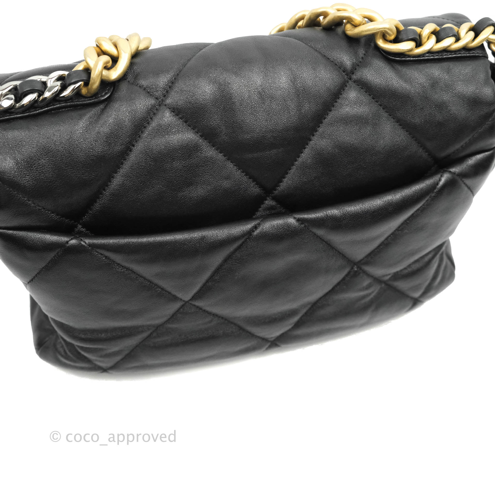 Chanel 19 Medium Flap Bag in Black Goatskin Leather with Mixed Hardware - Perfect for Everyday Luxury & Special Occasions
