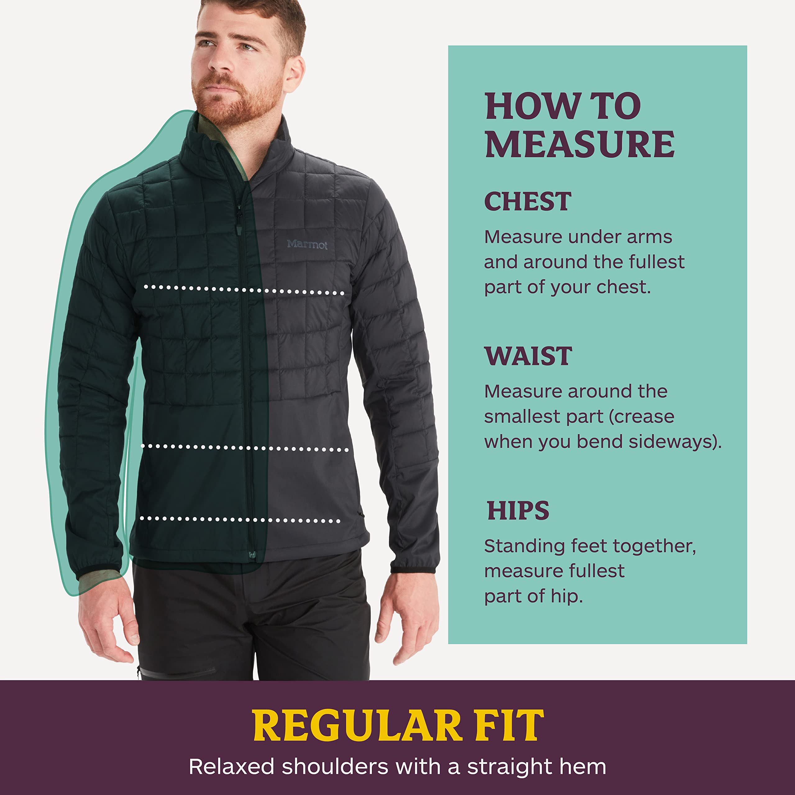 MARMOT Men's Echo Featherless Hybrid Jacket - Lightweight Down-Alternative Puffer Coat for Hiking, Camping & Winter Outdoor Activities | Water-Resistant Insulated Jacket for Cold Weather