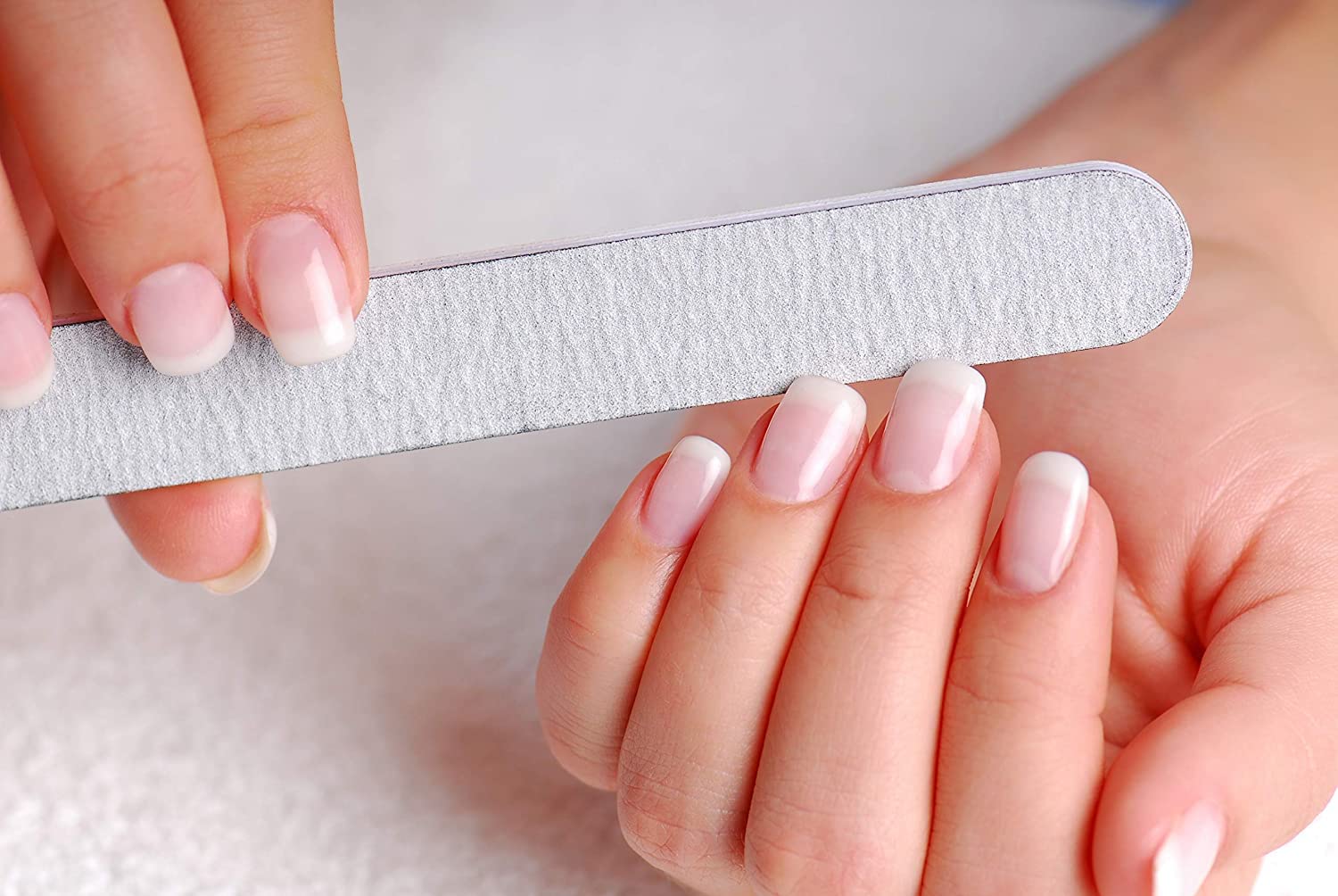 D.B.Z. ® 5-Piece Nail File Set - Double Sided Manicure & Pedicure Emery Boards for Nail Shaping and Buffing (White) - Perfect for Home, Salon, and Travel Nail Care
