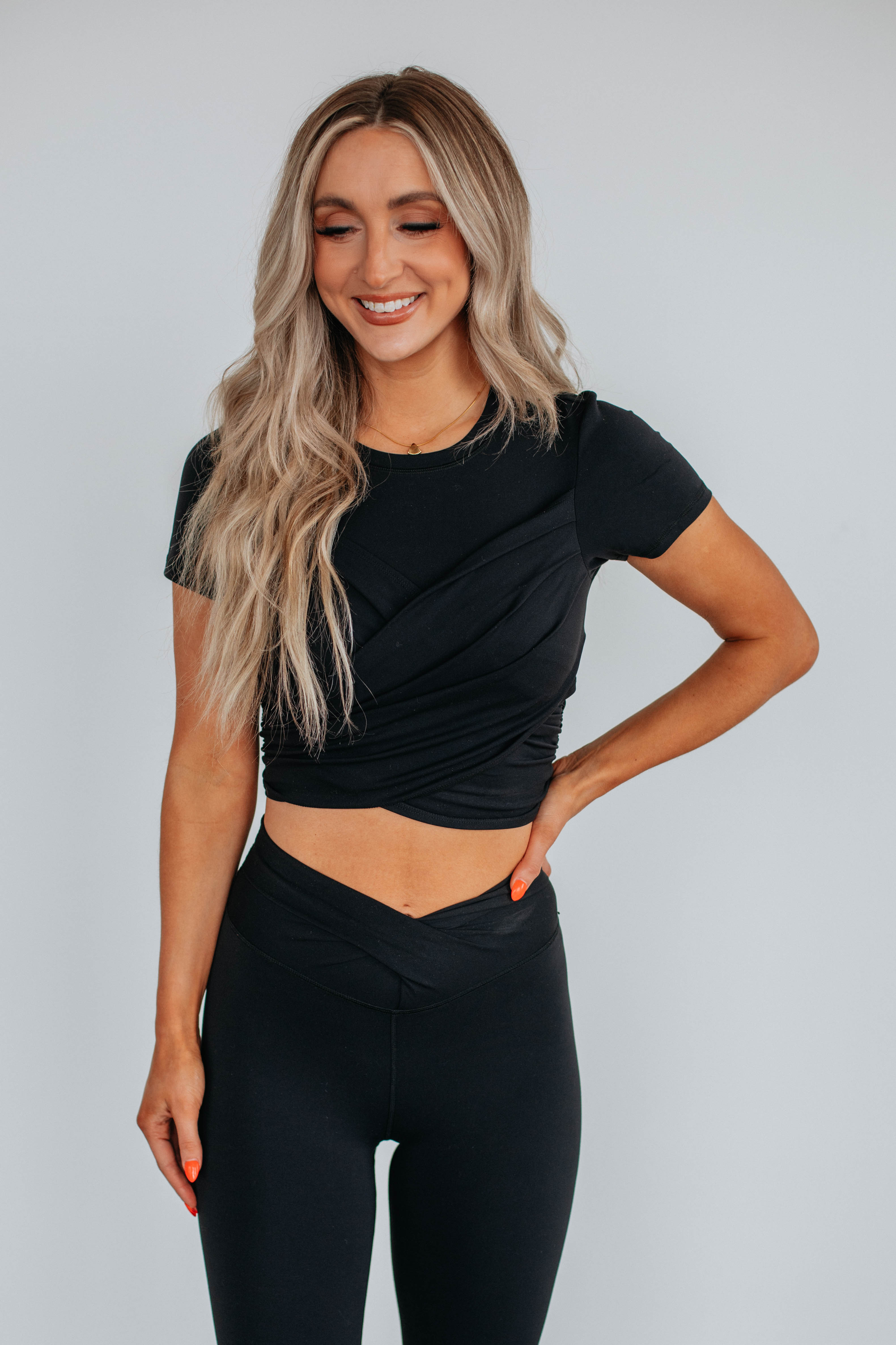 Alita Women's Twist Front Top - Black | Stylish & Comfortable Blouse for Casual Wear, Office, and Date Night
