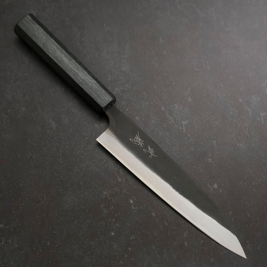 Premium Yanagiba Sushi Knife - Blue Steel #1 Double Bevel Blade with Dark Blue Urushi Handle (170mm) - Perfect for Sushi Chefs & Japanese Cuisine Lovers