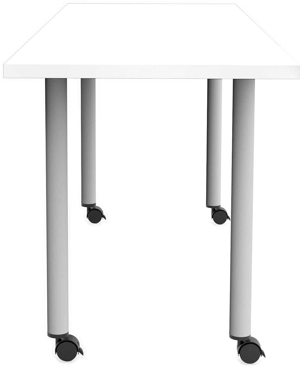 Safco JURNI 72 x 24 Inch Adjustable Height Multi-Purpose Table with Post Leg & Casters - Heavy Duty Workbench, Office Desk, Craft Table for Home & Commercial Use [JN7224NFXPCA]