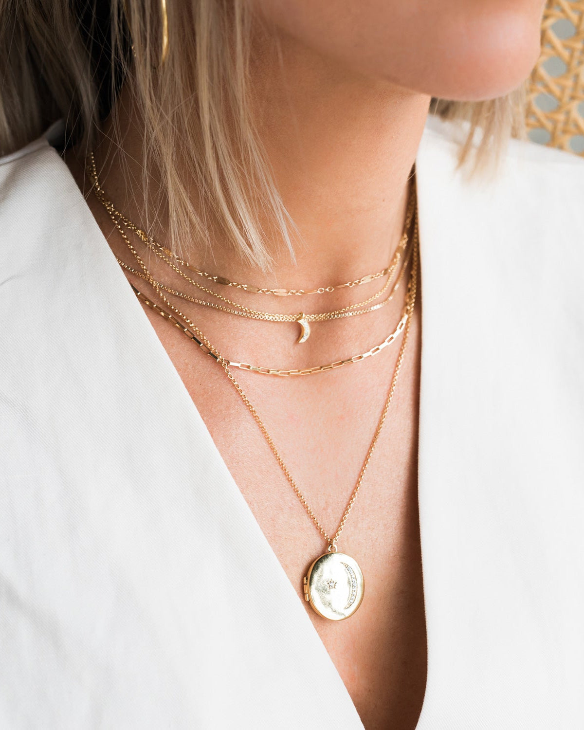 Stylish Venetian Chain Necklace for Women - 18K Gold Plated Layering Necklace Jewelry Gift for Her | Perfect for Date Night, Parties & Everyday Wear