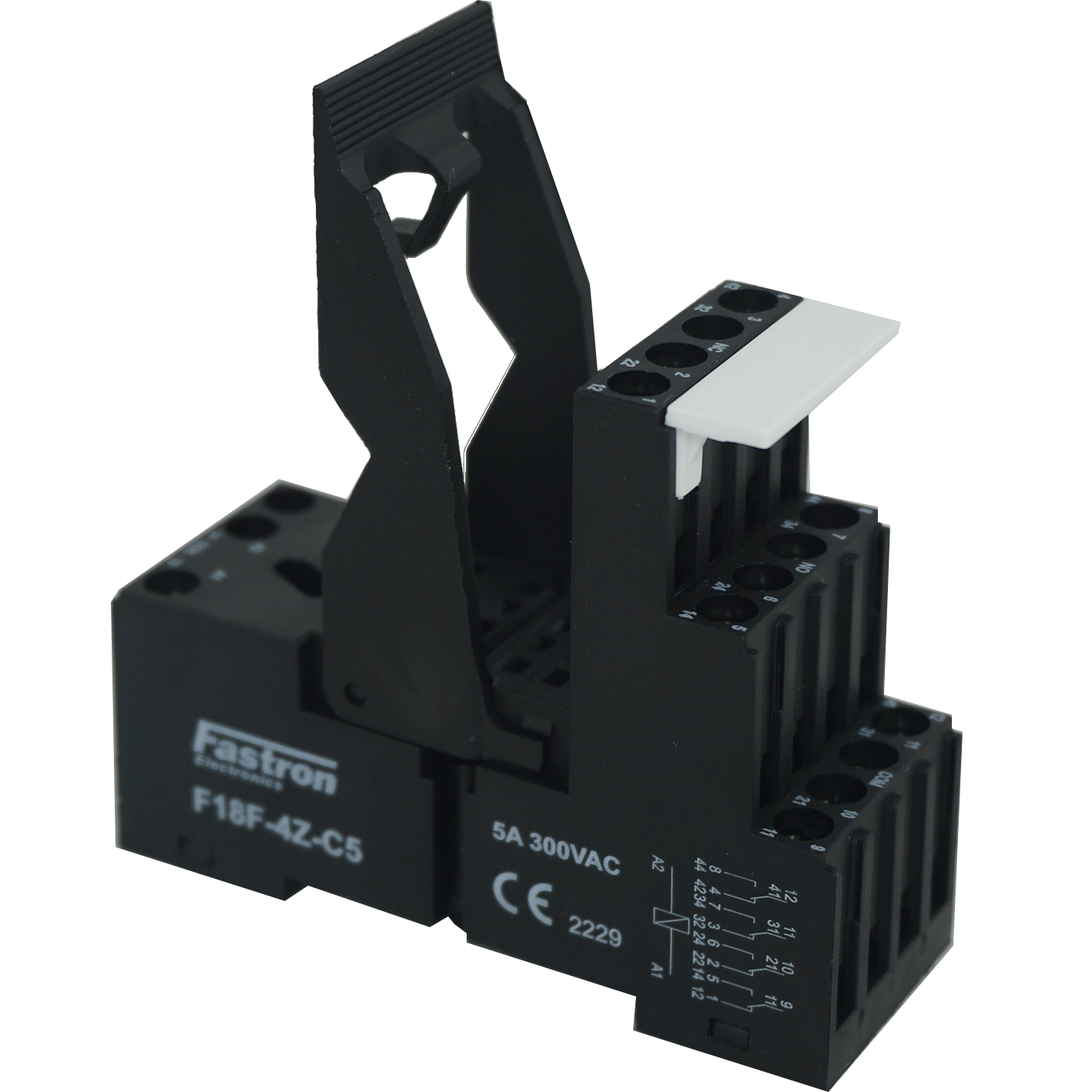 F18FT 4PL 5A 240VAC + F18F 4Z C5 14-Pin Quad Output Relay - Form C, 4 x 5 Amp, 250VAC/30VDC Load, 240VAC Coil - Ideal for Industrial Control Panels, HVAC Systems, and Automation Equipment