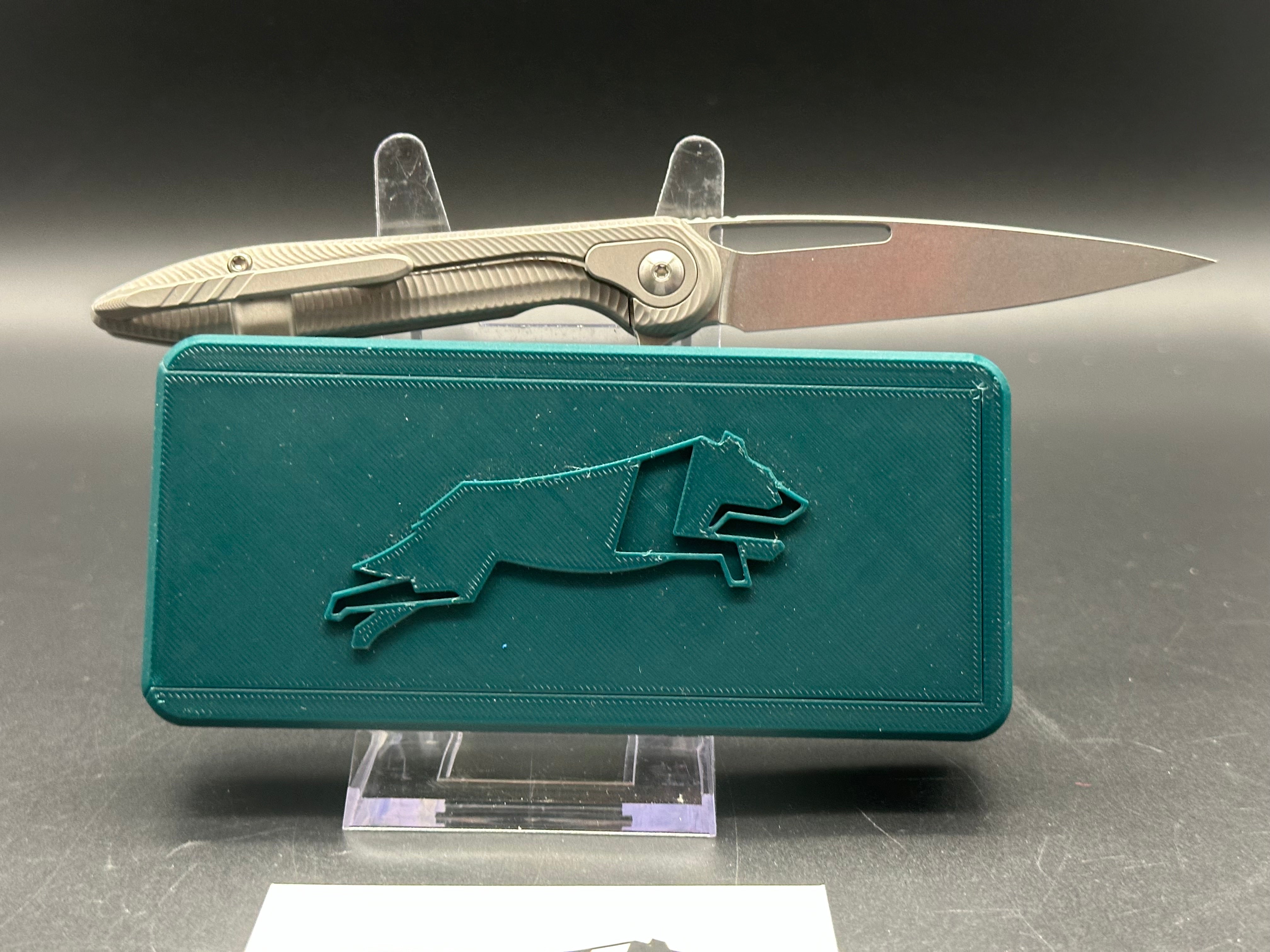 Boos Blades Custom Aero Flipper Knife - Premium EDC Pocket Knife for Outdoor, Camping & Everyday Carry | Smooth Flipper Action & Durable Titanium Handle