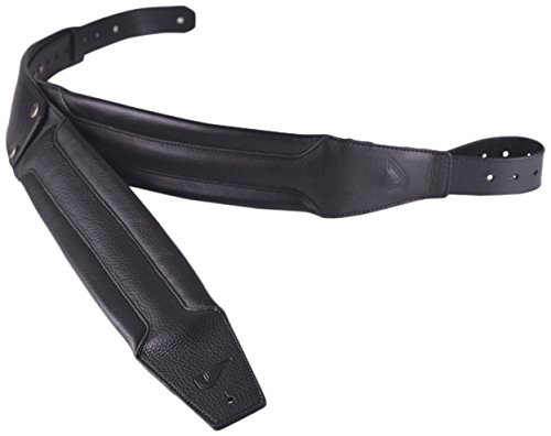Gruv Gear DuoStrap Signature Ergonomic Double Bass Guitar Strap - Premium Black Leather for Comfortable Playing - Perfect for Live Performances, Studio Sessions & Bassists Who Play Standing Up