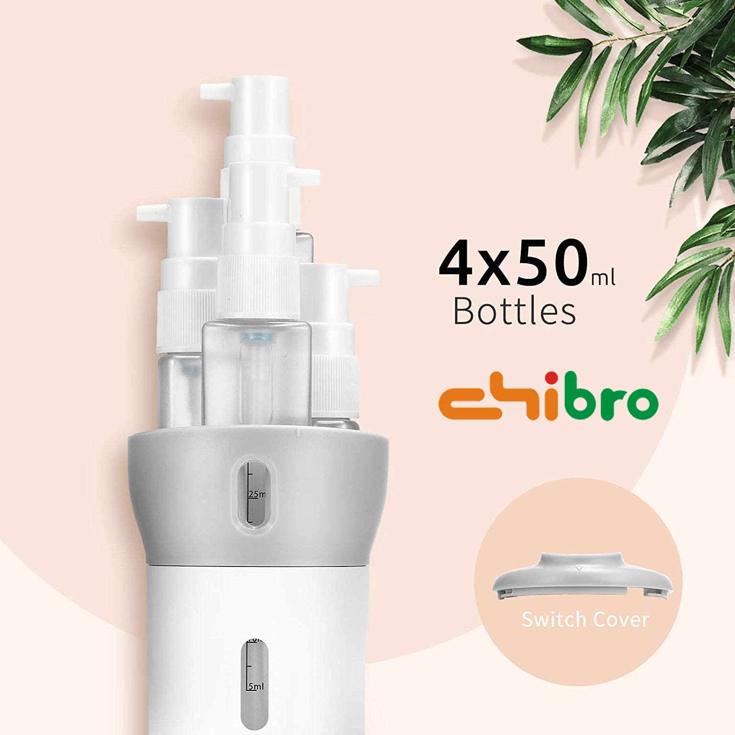 Chibro 4-in-1 Leak-Proof Travel Bottle Set - TSA Approved Refillable Containers for Shampoo, Lotion, Gel & Body Wash (Multicolor, 1-Pack) - Perfect for Air Travel, Gym, Camping & Vacation Toiletries