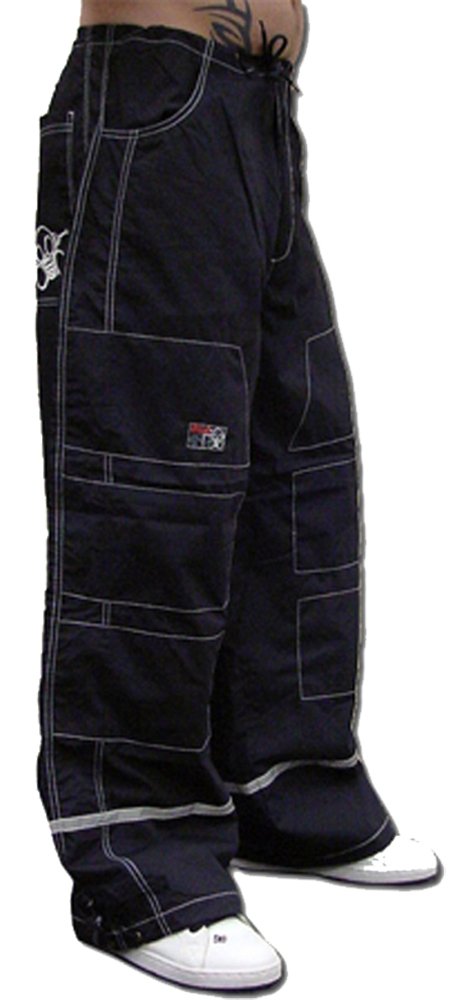 Ghast Unisex Cargo Drawstring Patch Rave Dance Pants - Comfortable & Stylish for Raves, Festivals, and Streetwear Fashion