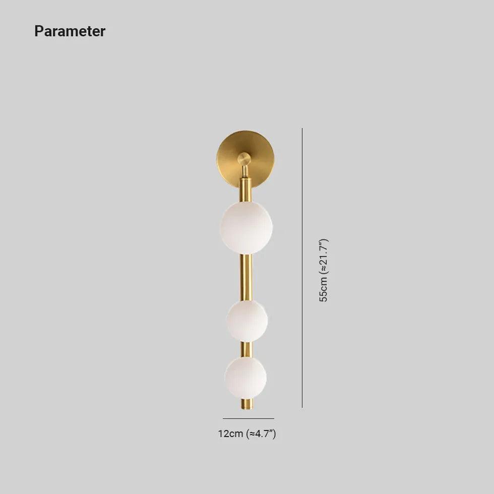 Modern Multi Globe Glass Wall Light - Sleek Contemporary Lighting for Living Room, Bedroom, and Hallway Decor