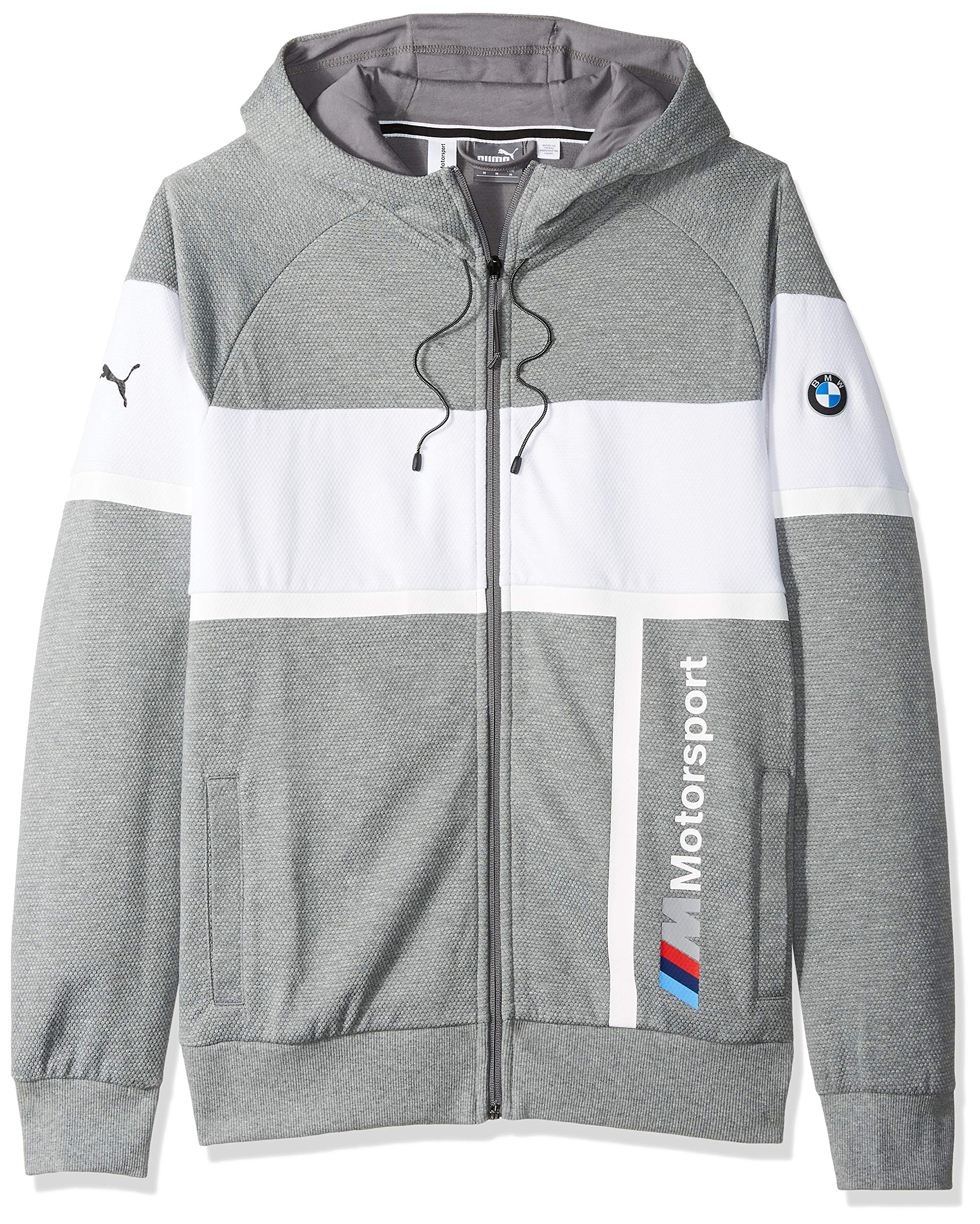 BMW Motorsport Men's Full Zip Hoodie - Stylish & Comfortable Jacket for Racing Fans, Casual Wear & Outdoor Activities