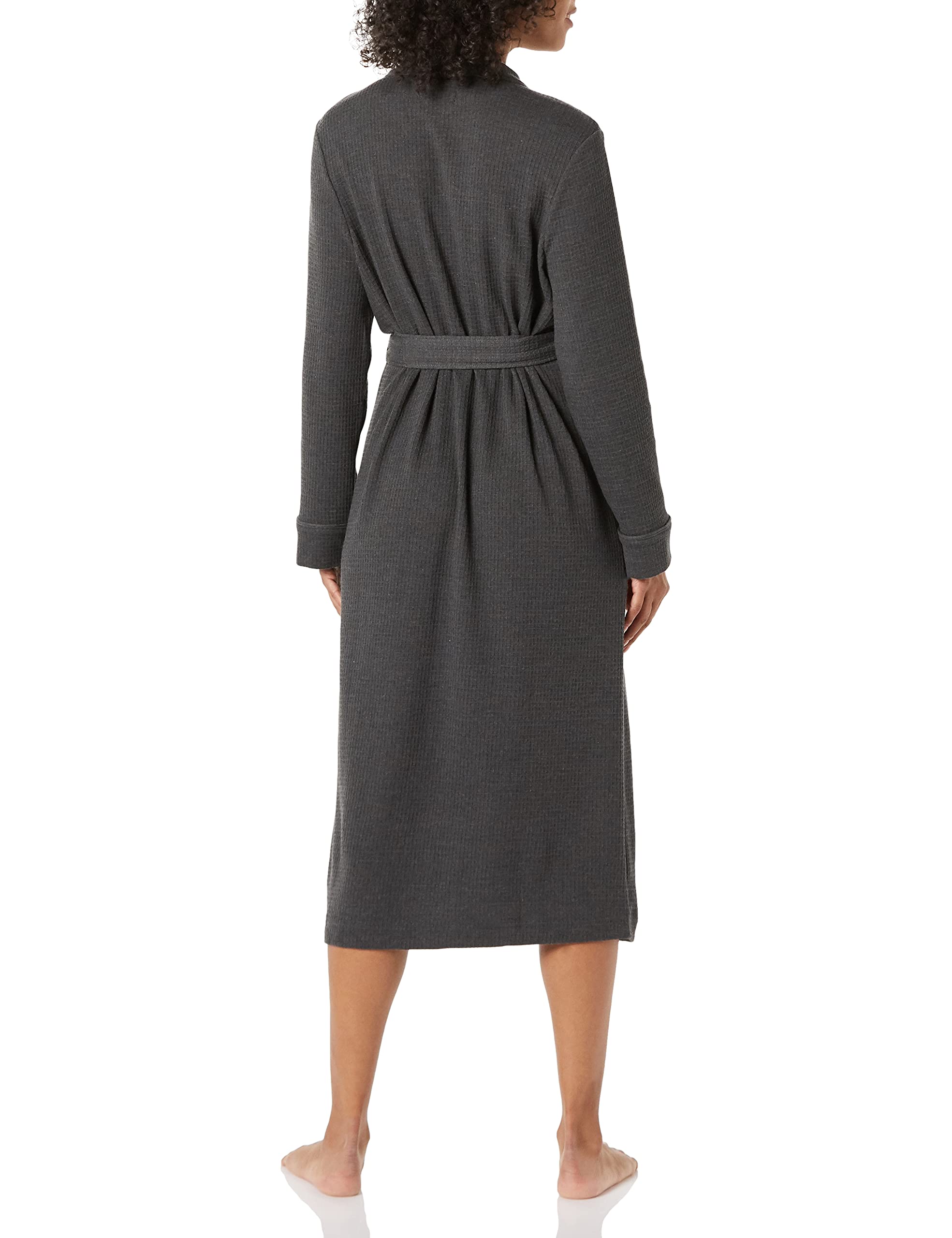 Amazon Essentials Women's Lightweight Waffle Full-Length Robe - Soft & Breathable Bathrobe for Lounge, Spa & Home Relaxation (Plus Size Available)