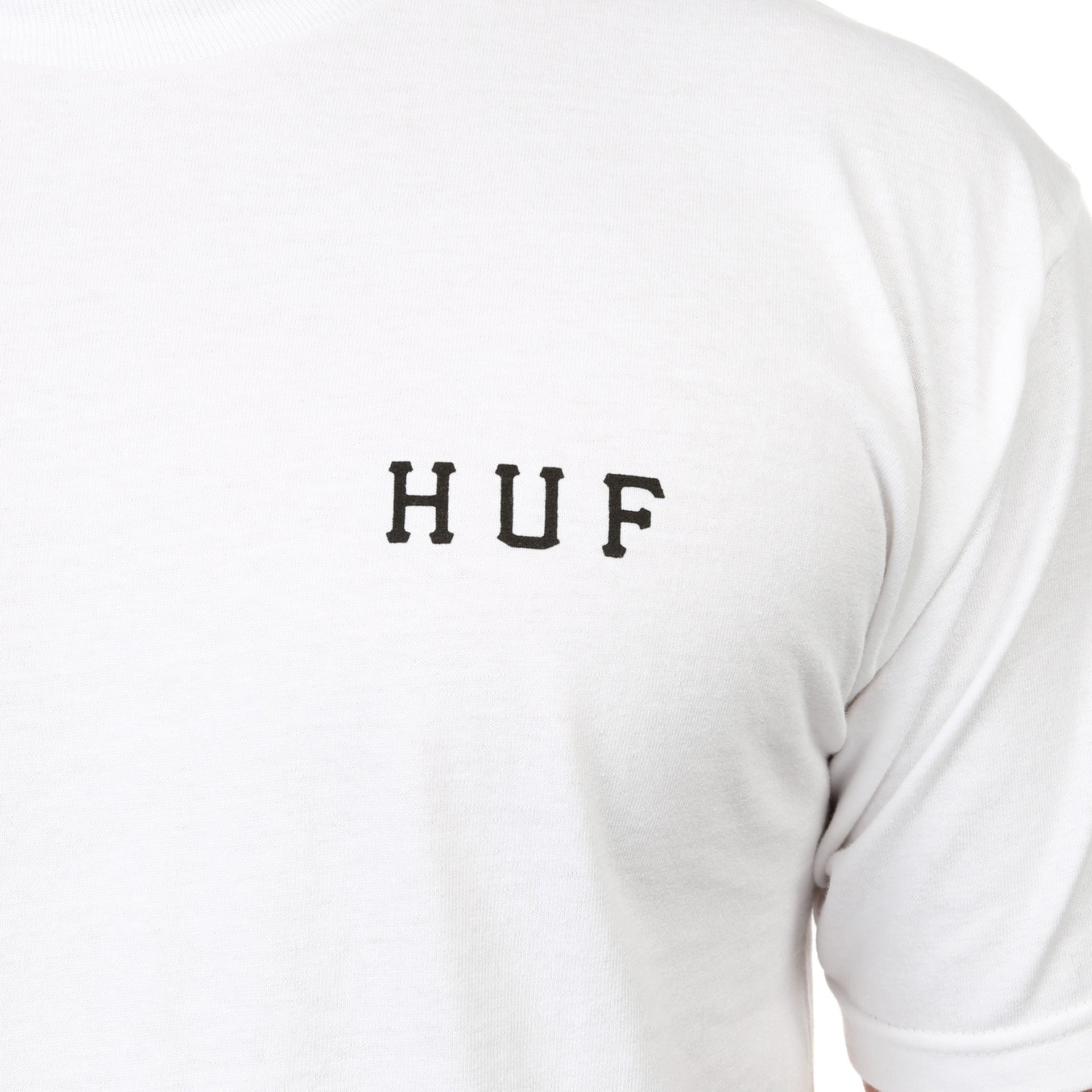 Huf Serpent Classic H Graphic T-Shirt for Men - White Cotton Tee for Casual Wear & Street Style