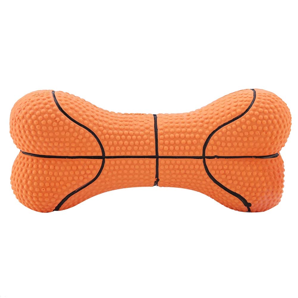 Durable Latex Chewing Toy for Dogs & Puppies - Bite-Resistant Molar Bone for Teeth Cleaning & Dental Care - Interactive Natural Latex Chew Toy (Orange) - Perfect for Aggressive Chewers, Teething Puppies & Playtime Bonding