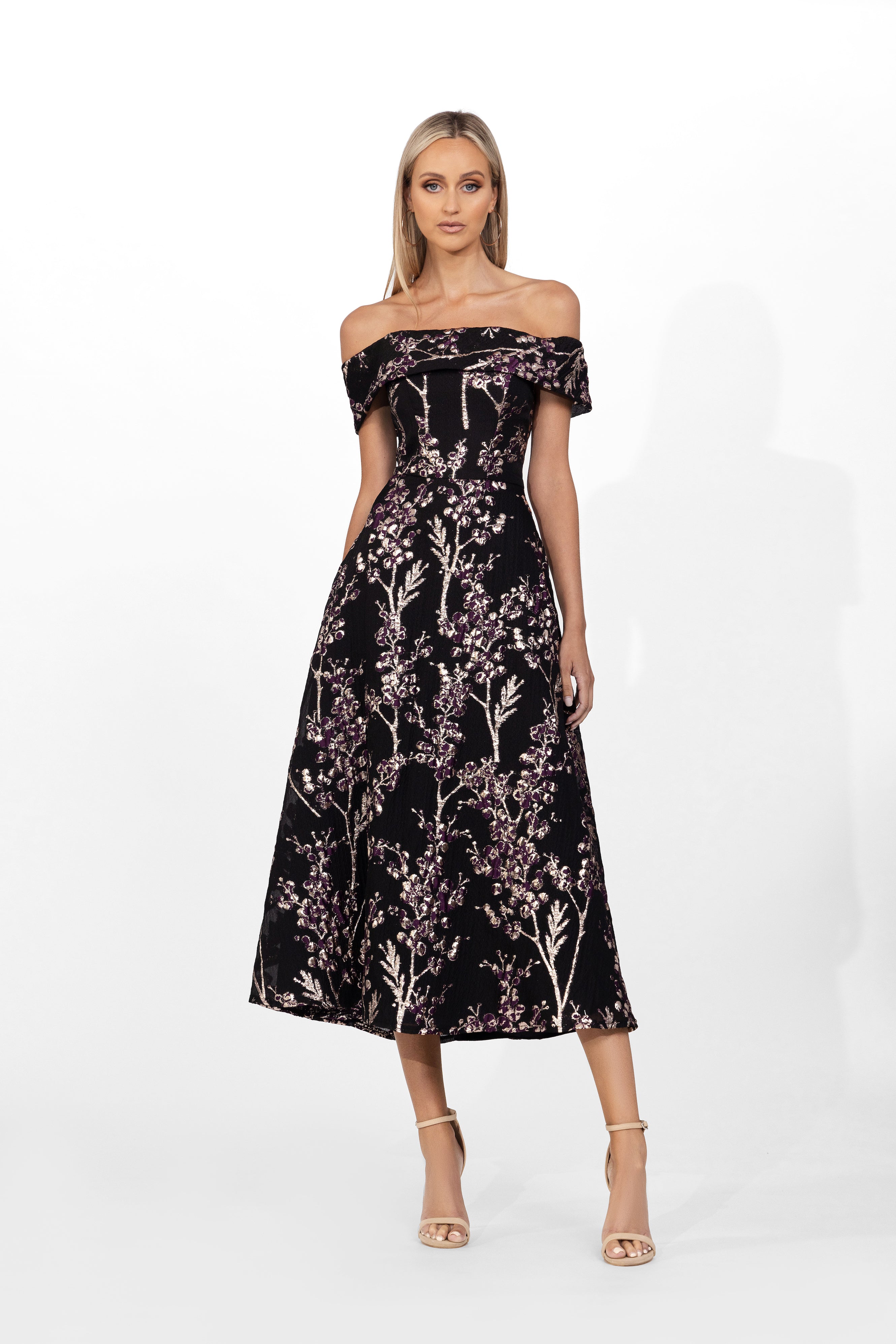 Rebecca Off Shoulder A-Line Dress for Women - Elegant Flowy Summer Dress for Parties, Weddings & Date Nights
