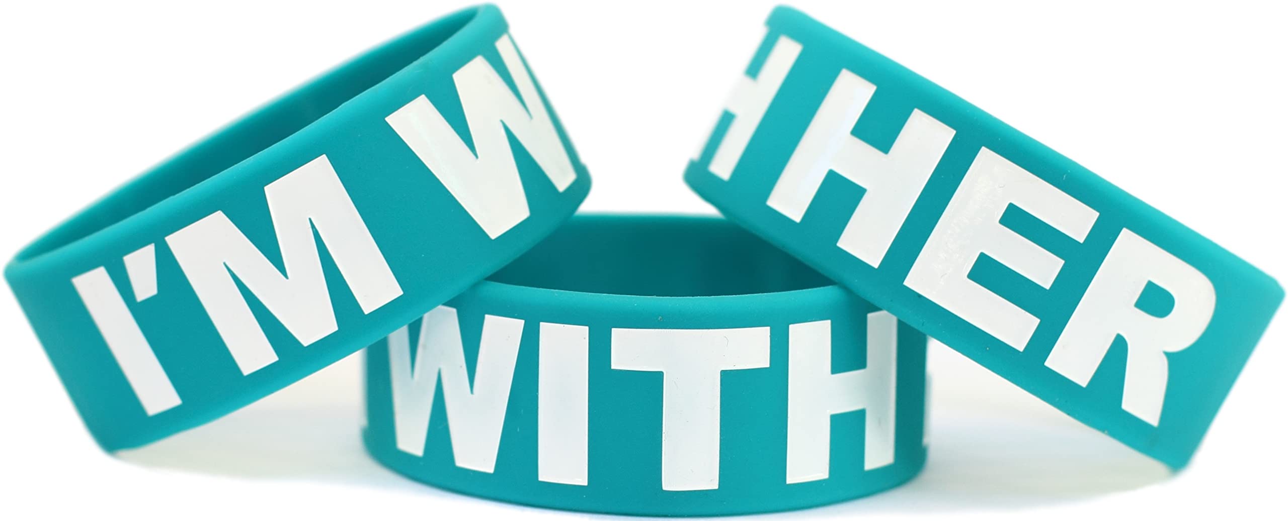 I'm With Her Silicone Bracelets - 3 Pack for Weddings & Couples