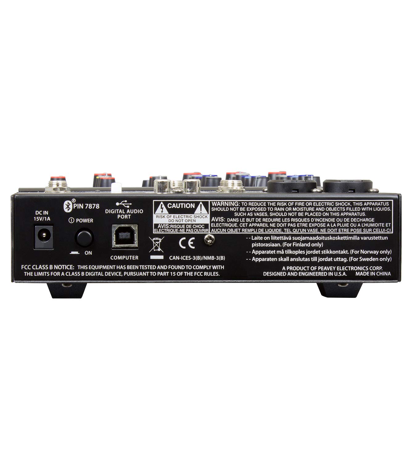 Peavey PV 6 BT 6-Channel Compact Audio Mixer with Bluetooth - Perfect for Live Performances, Studio Recording & DJ Setups