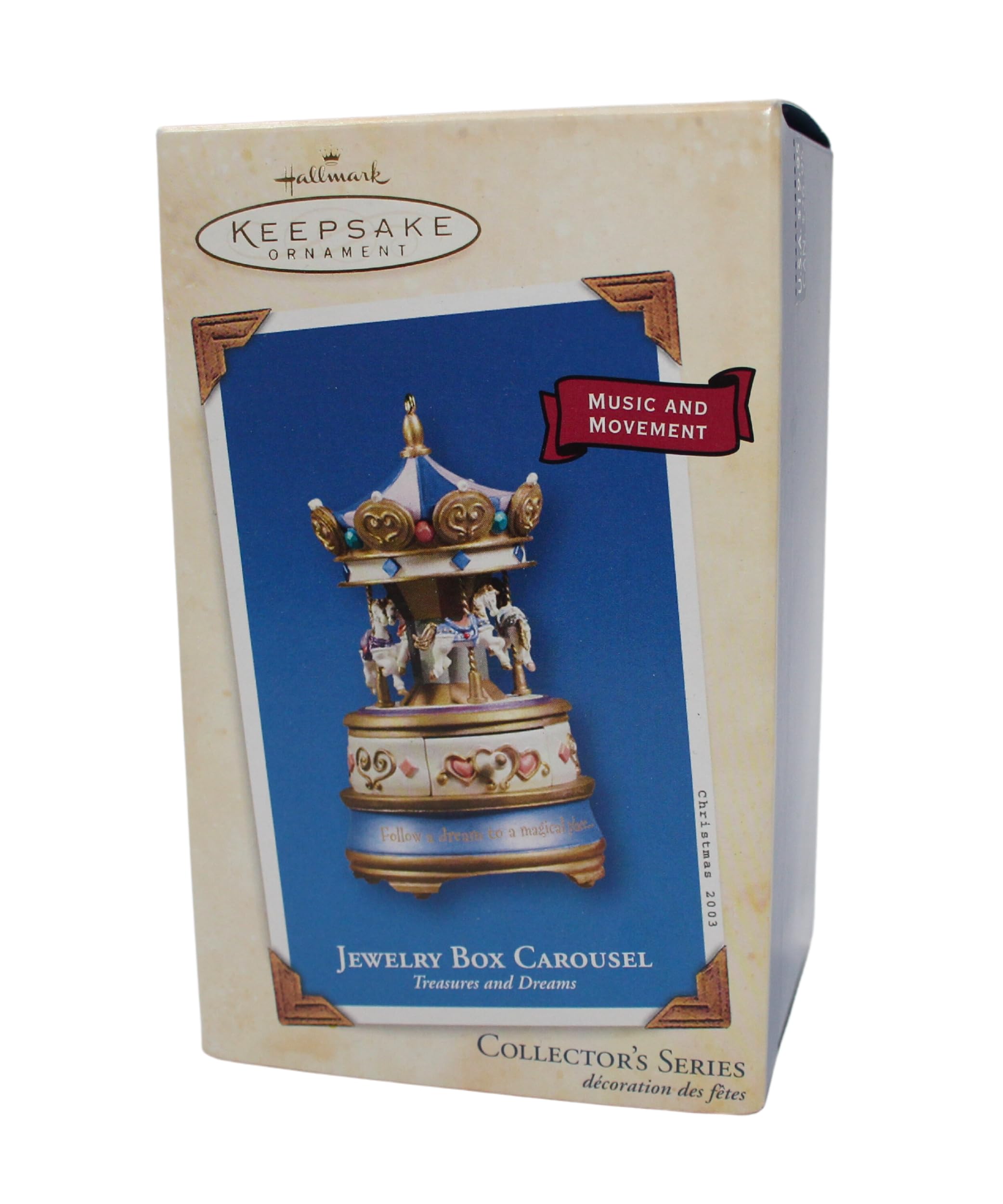 Hallmark Jewelry Box Carousel Ornament - Elegant Jewelry Storage & Display for Necklaces, Rings & Earrings | Perfect for Christmas Tree Decor, Gift Giving & Home Décor